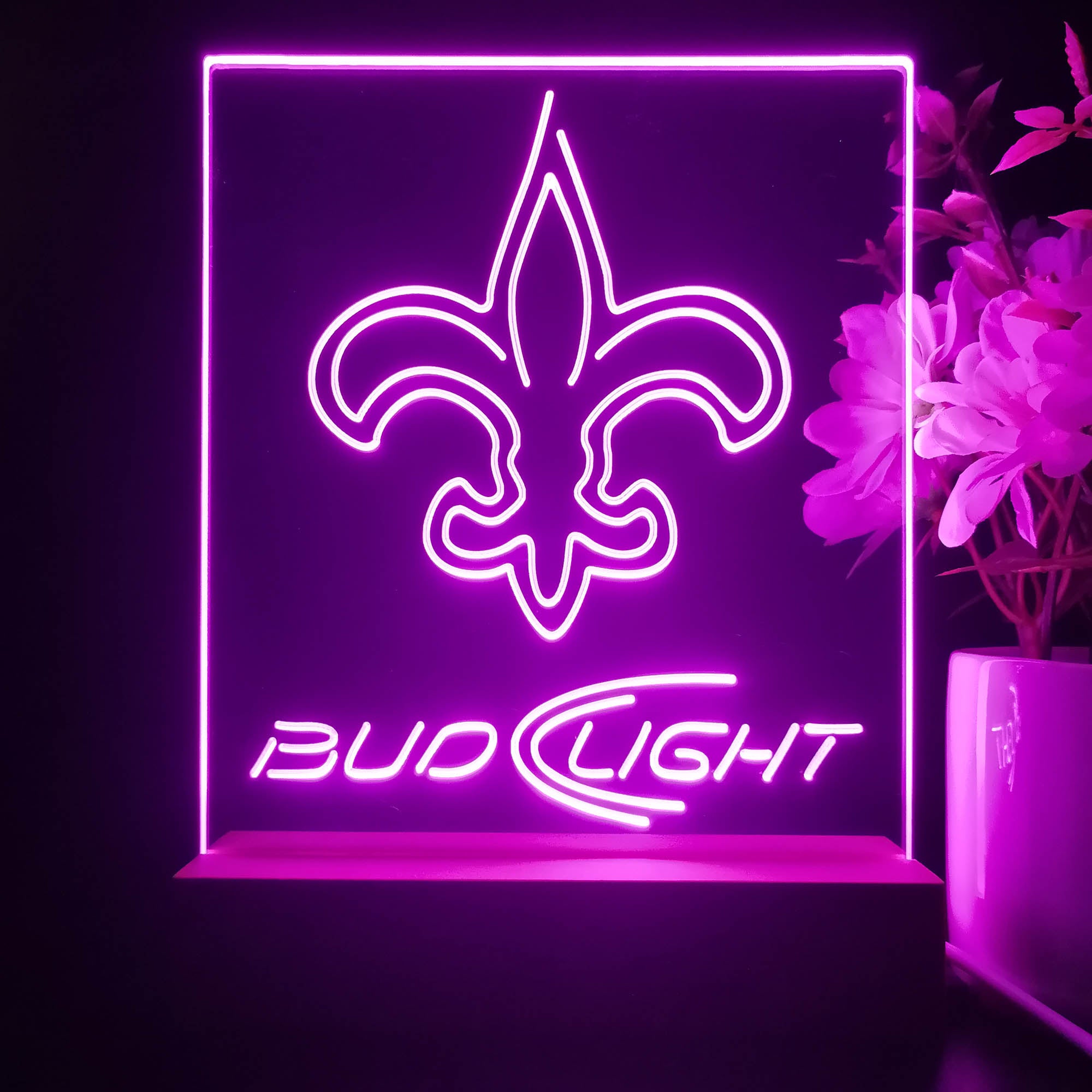 New Orleans Saints Night Light Neon Pub Bar Lamp