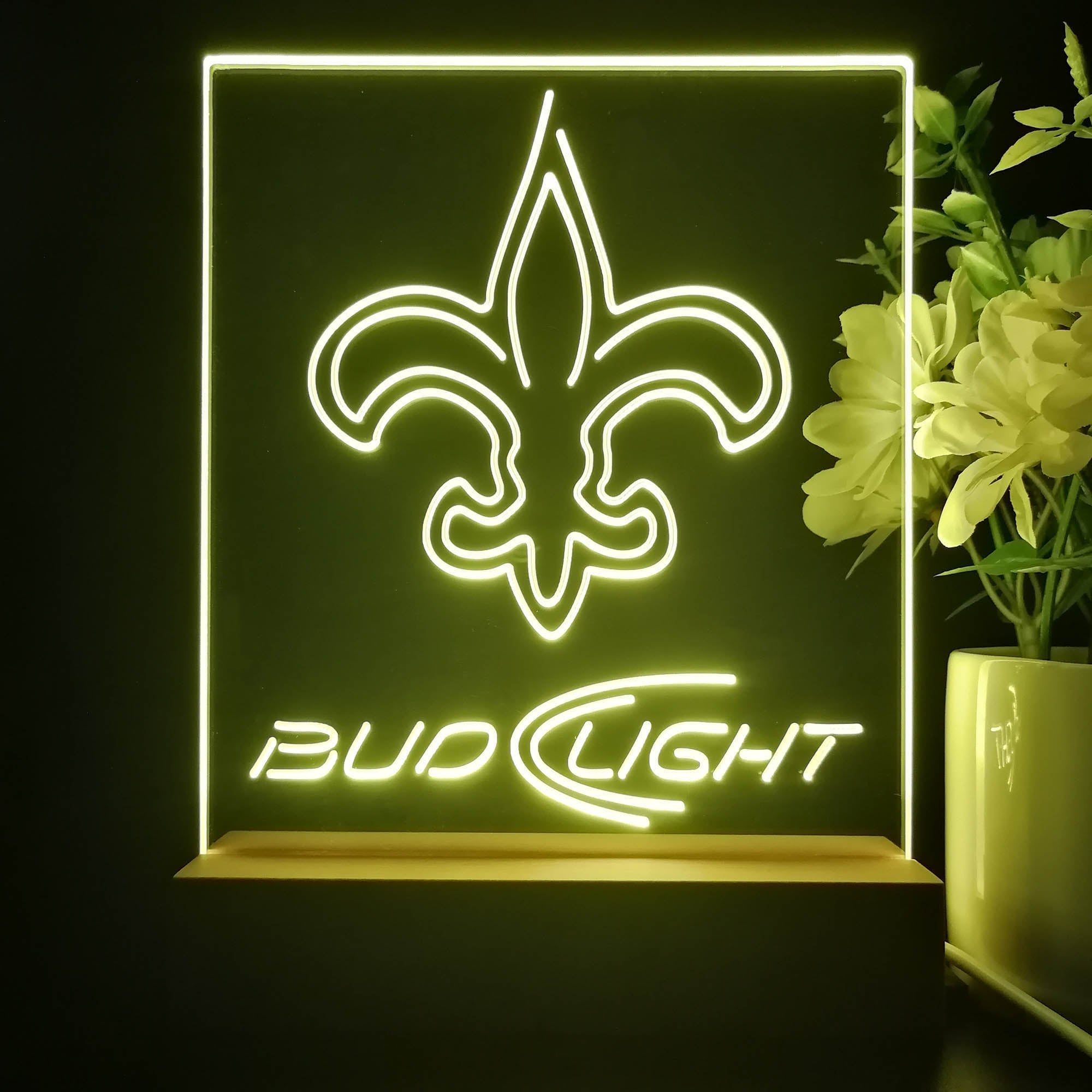 New Orleans Saints Night Light Neon Pub Bar Lamp