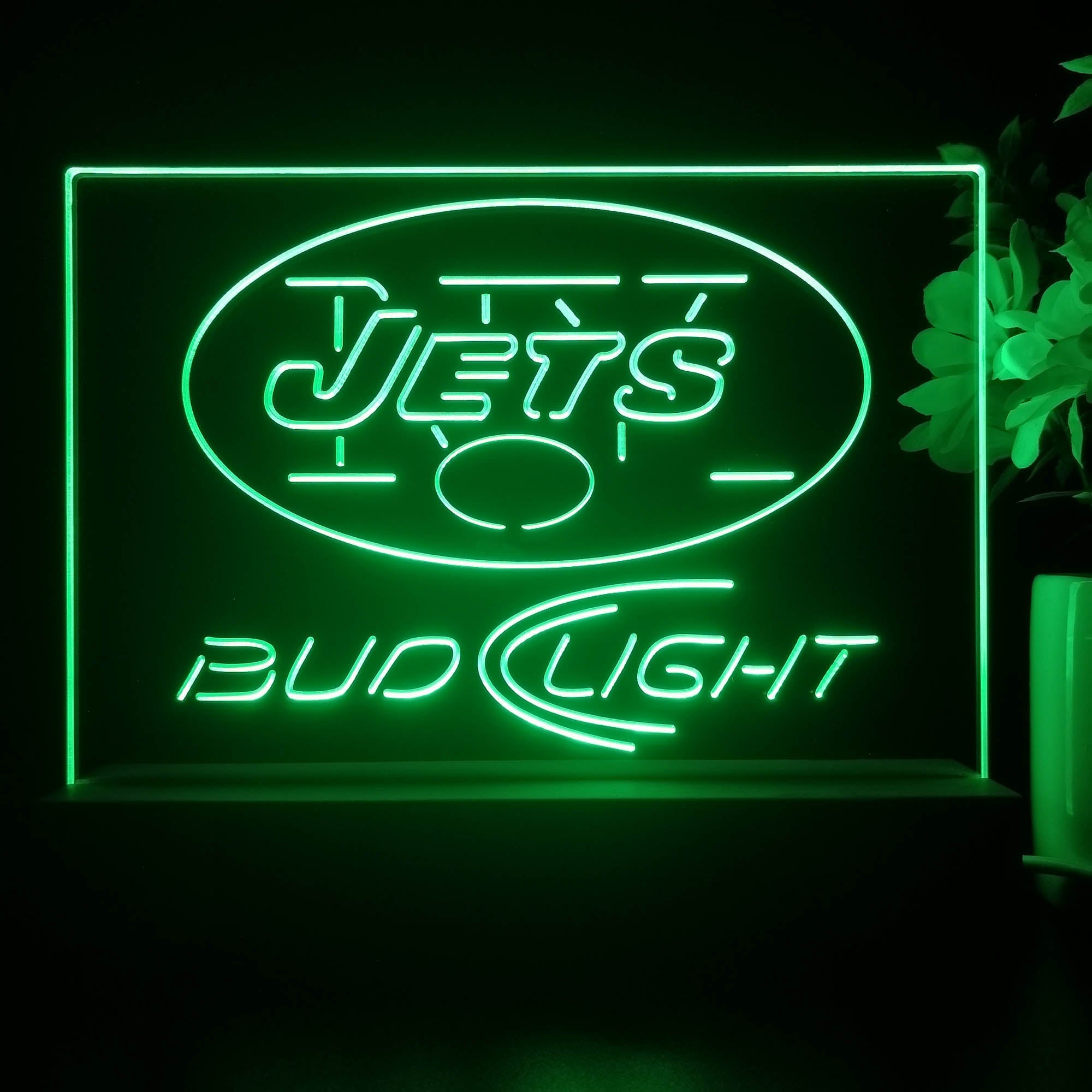 Bud Light New York Jets Night Light Pub Bar Lamp