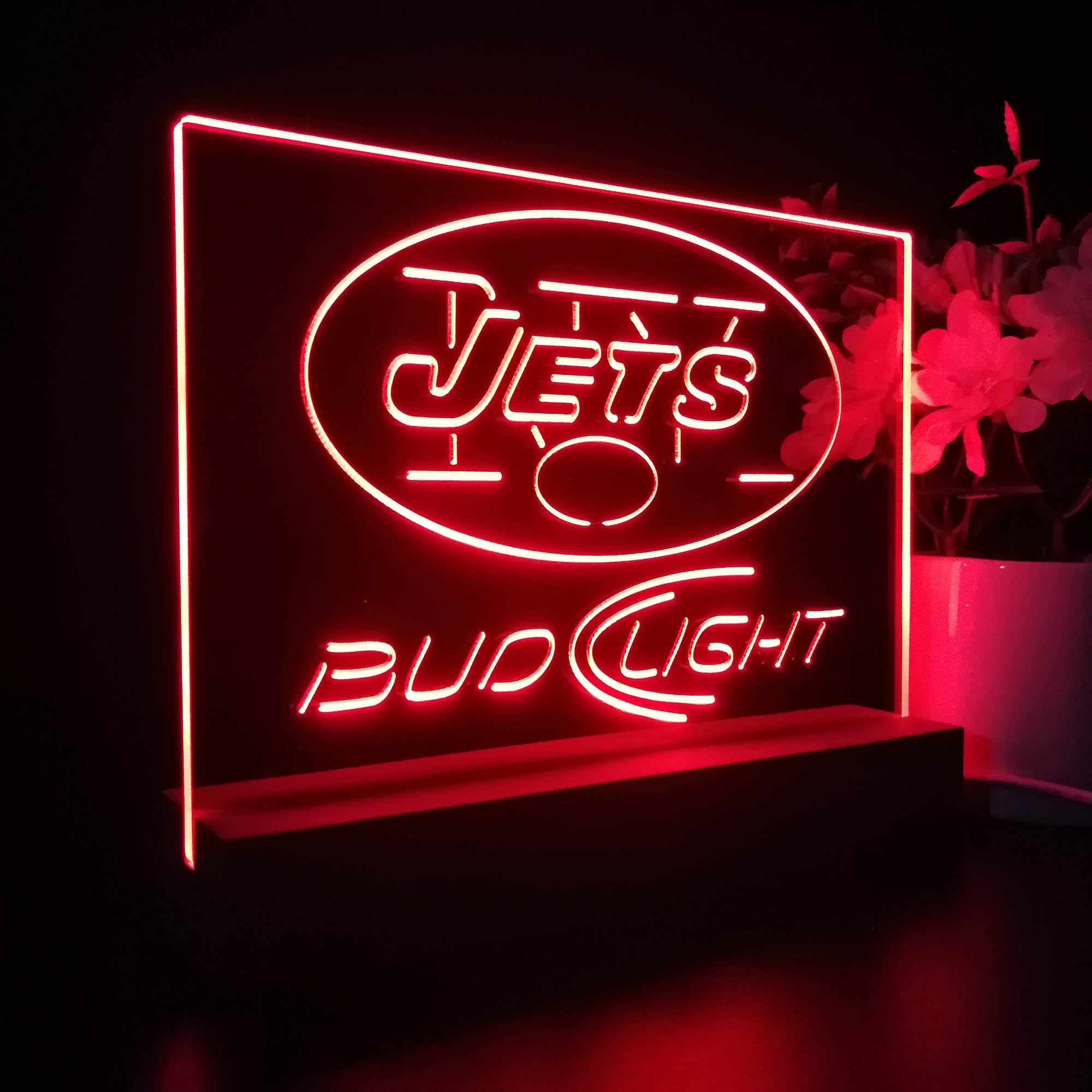 Bud Light New York Jets Night Light Pub Bar Lamp