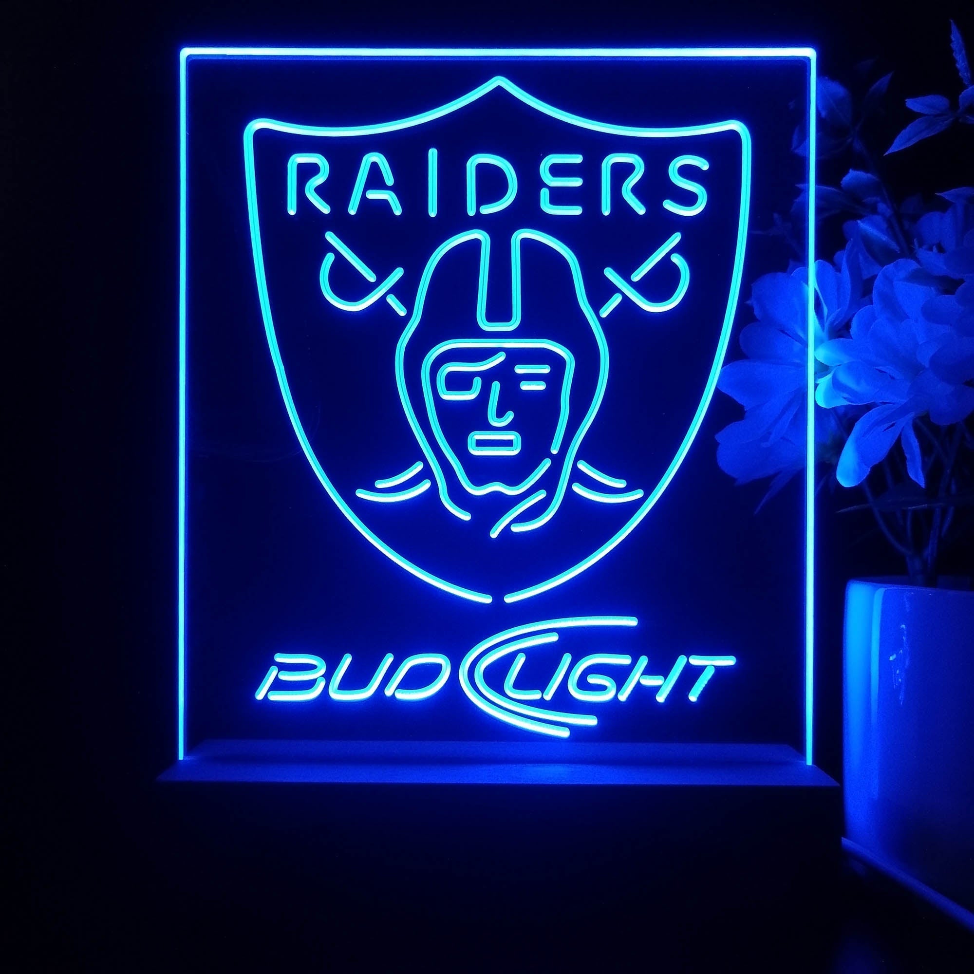 Las Vegas Raiders Night Light Neon Pub Bar Lamp