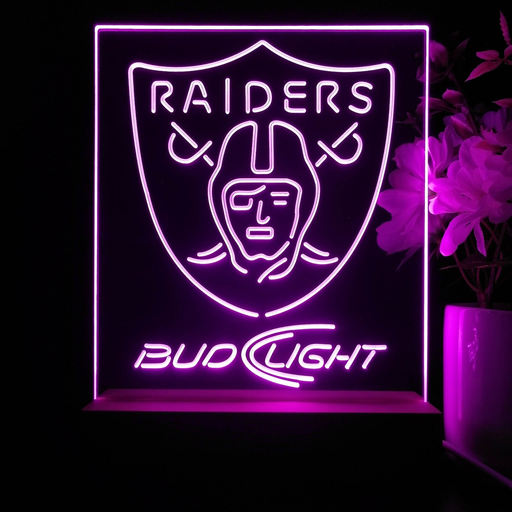 Las Vegas Raiders Night Light Neon Pub Bar Lamp