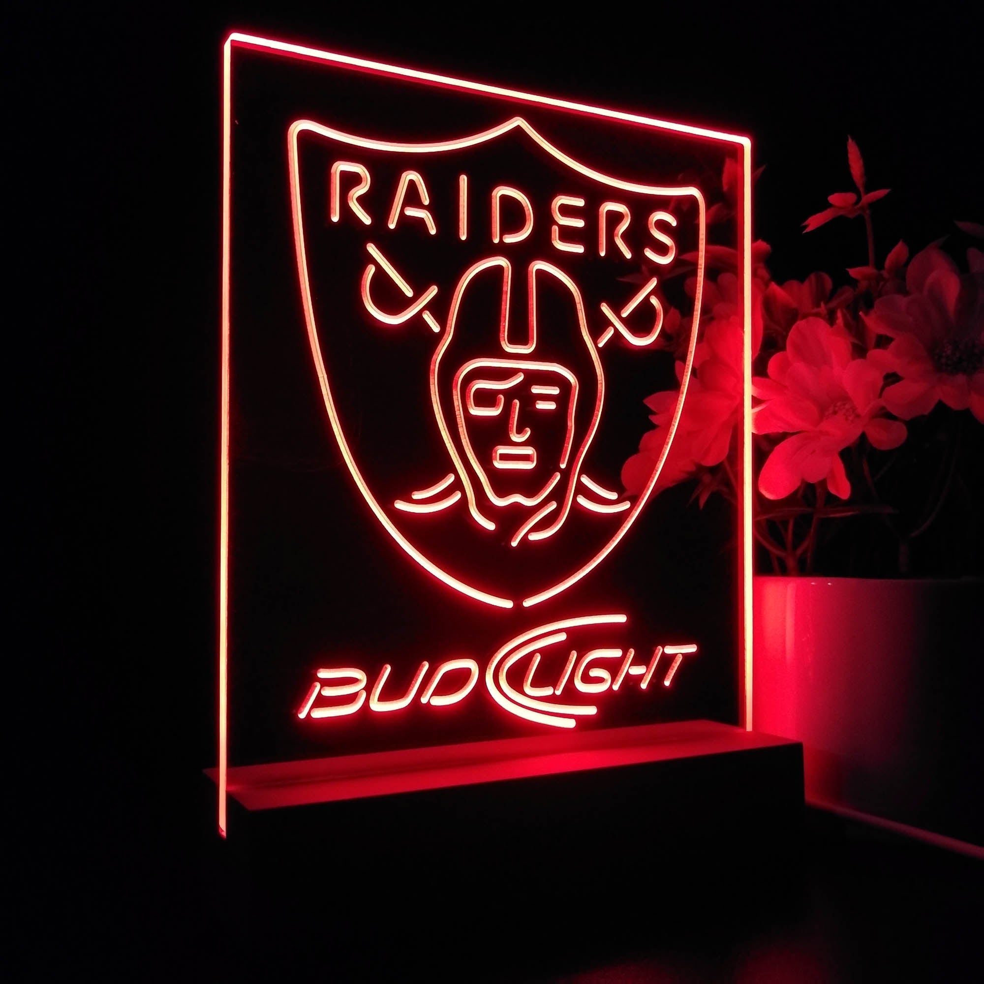 Las Vegas Raiders Night Light Neon Pub Bar Lamp