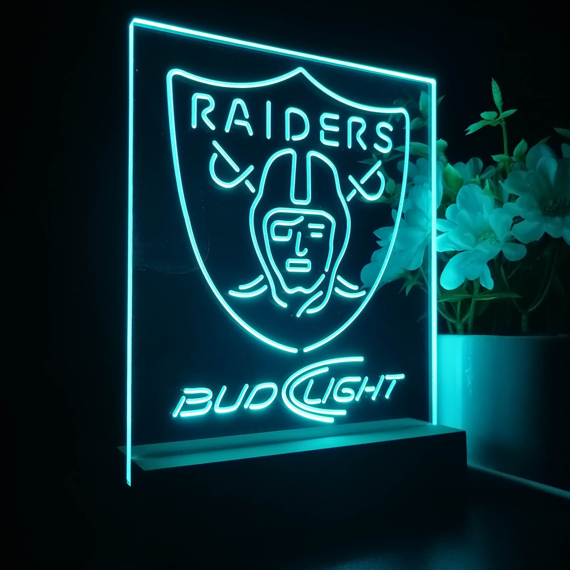 Las Vegas Raiders Night Light Neon Pub Bar Lamp