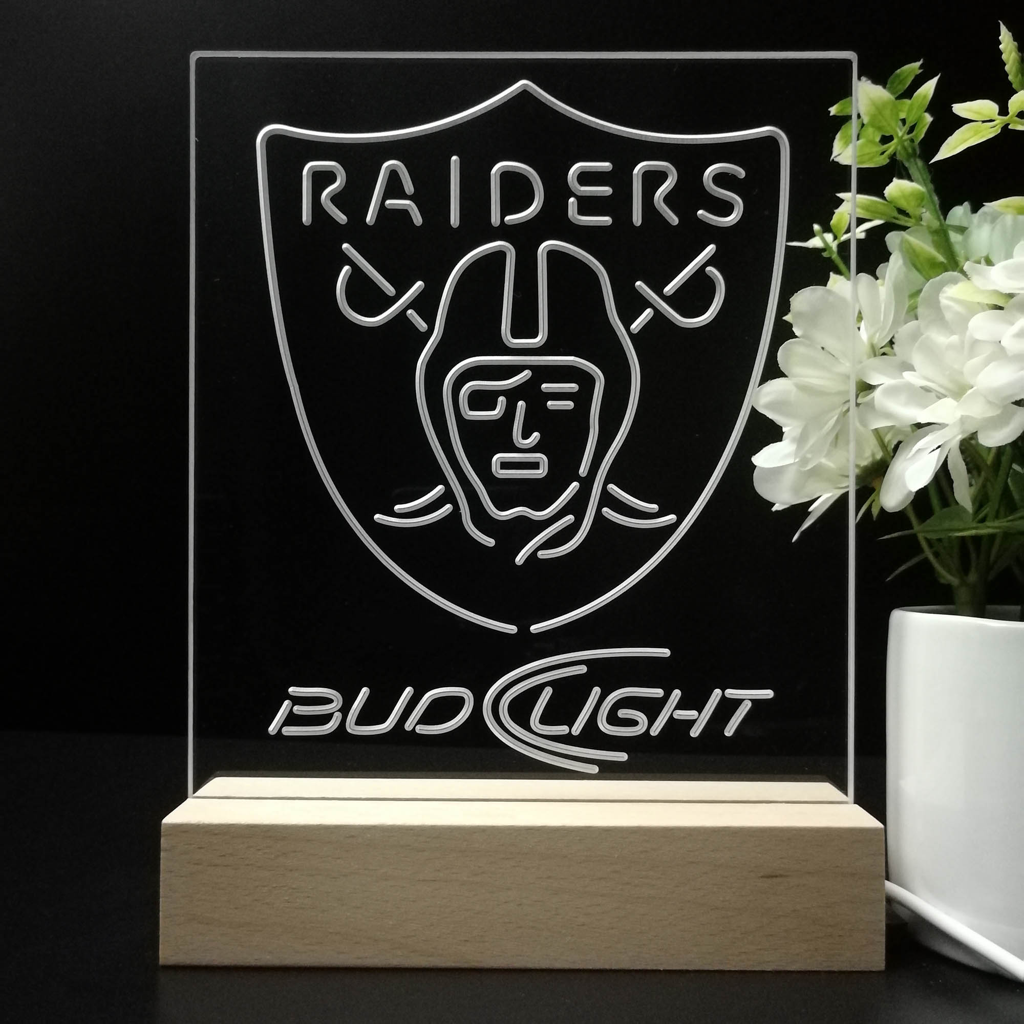 Las Vegas Raiders Night Light Neon Pub Bar Lamp