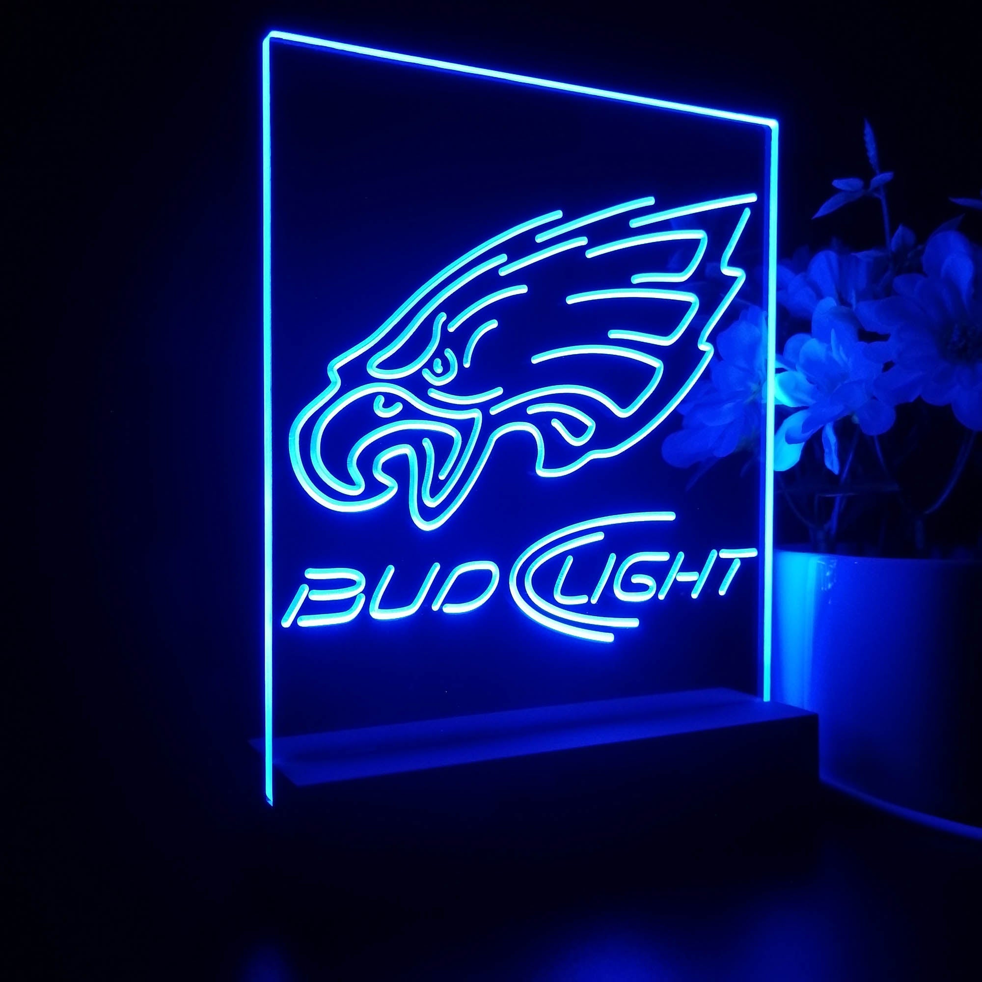 Bud Light Philadelphia Eagles Night Light Pub Bar Lamp