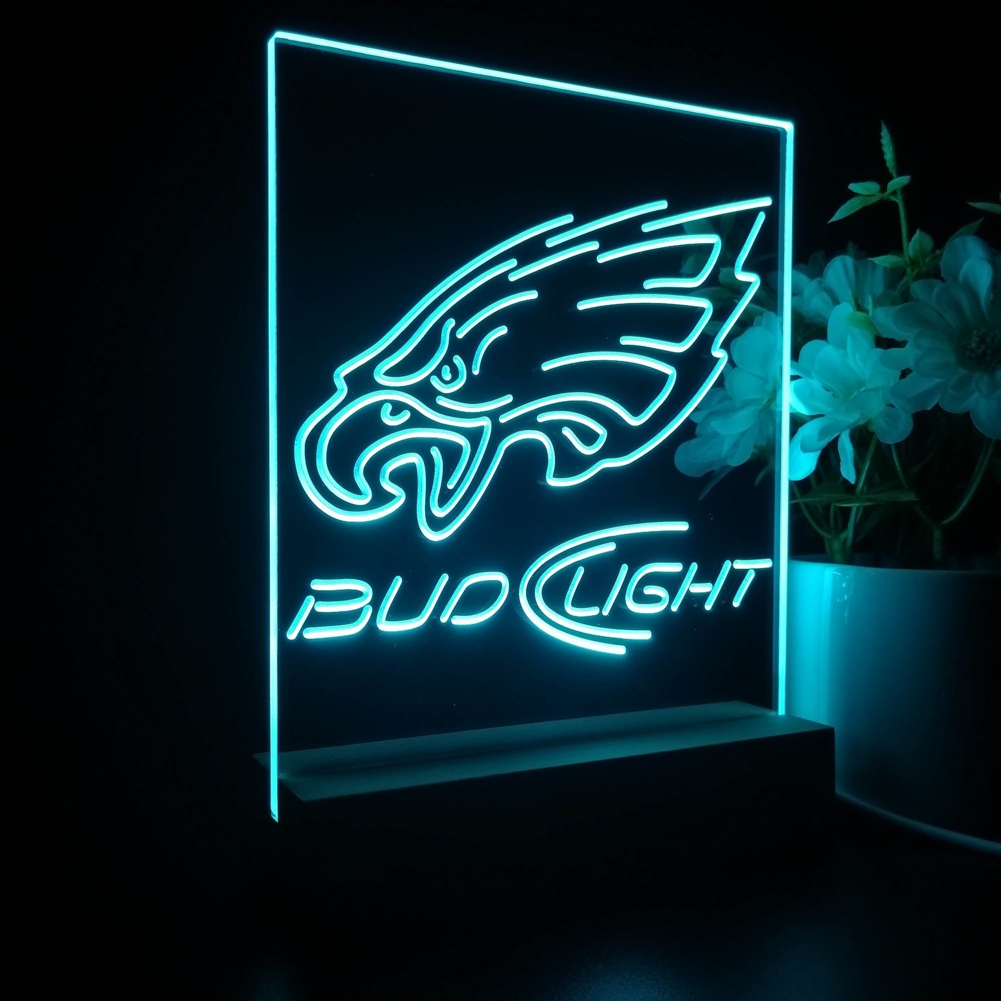 Bud Light Philadelphia Eagles Night Light Pub Bar Lamp