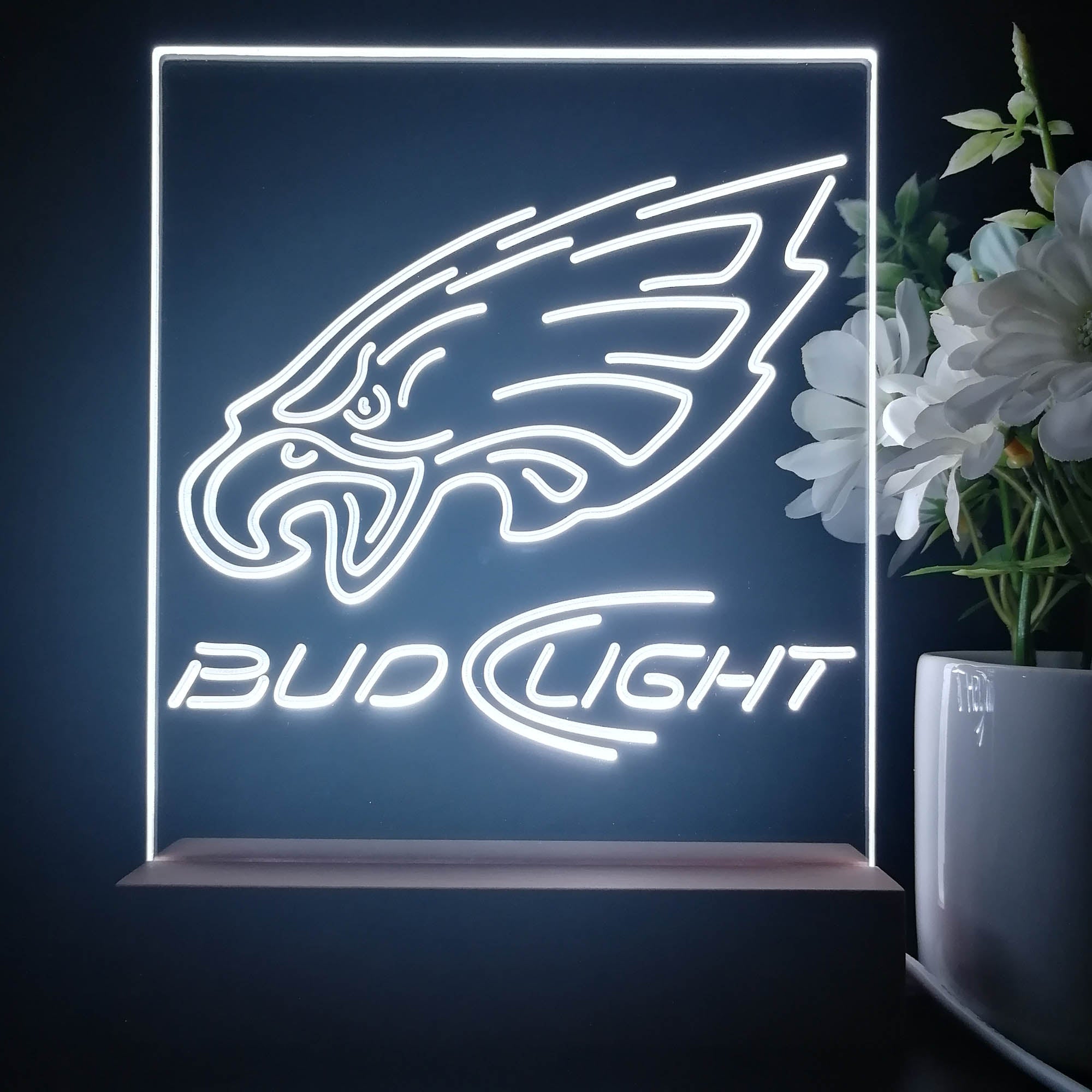 Bud Light Philadelphia Eagles Night Light Pub Bar Lamp