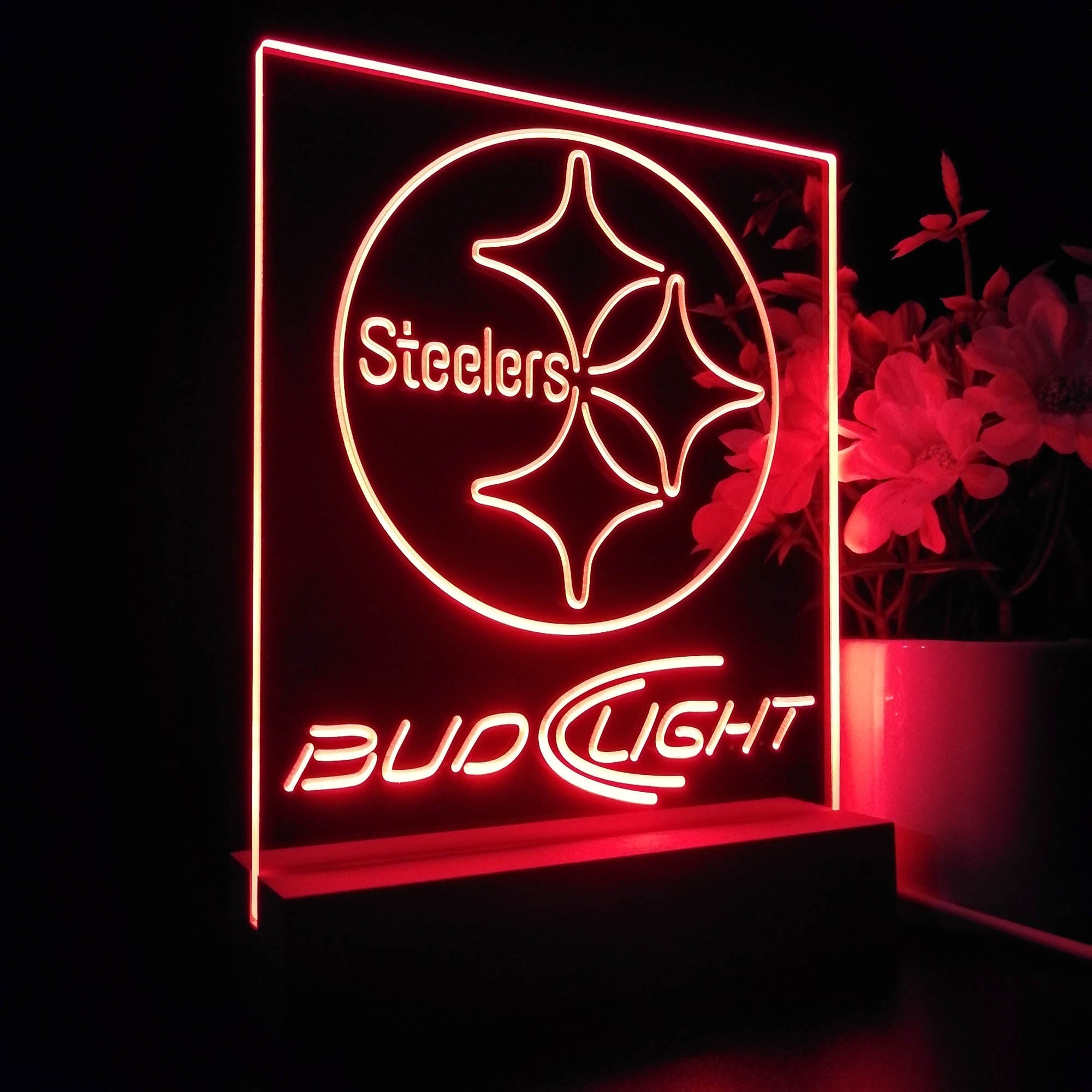 Pittsburgh Steelers Night Light Neon Pub Bar Lamp