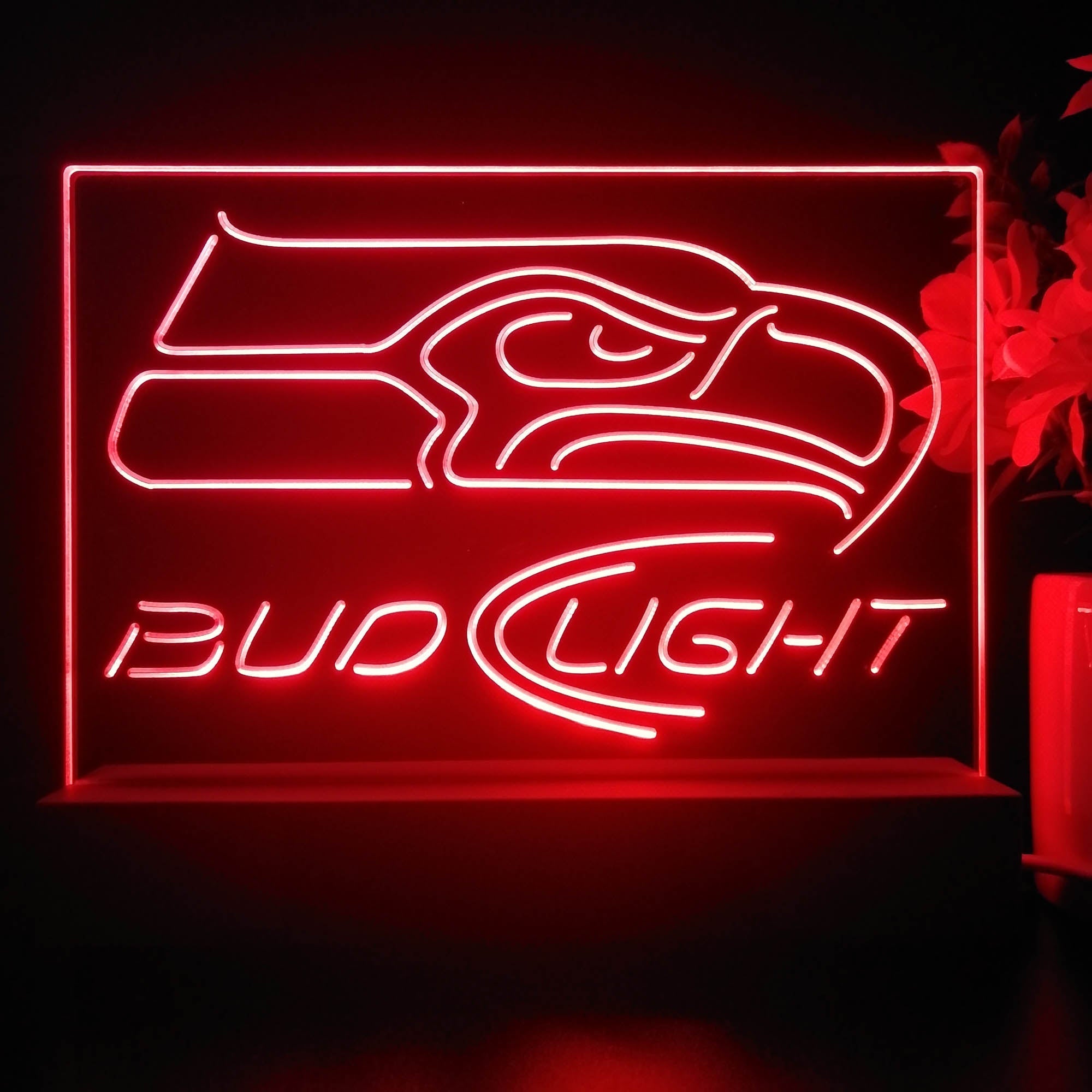 Bud Light Seattle Seahawks Night Light Pub Bar Lamp