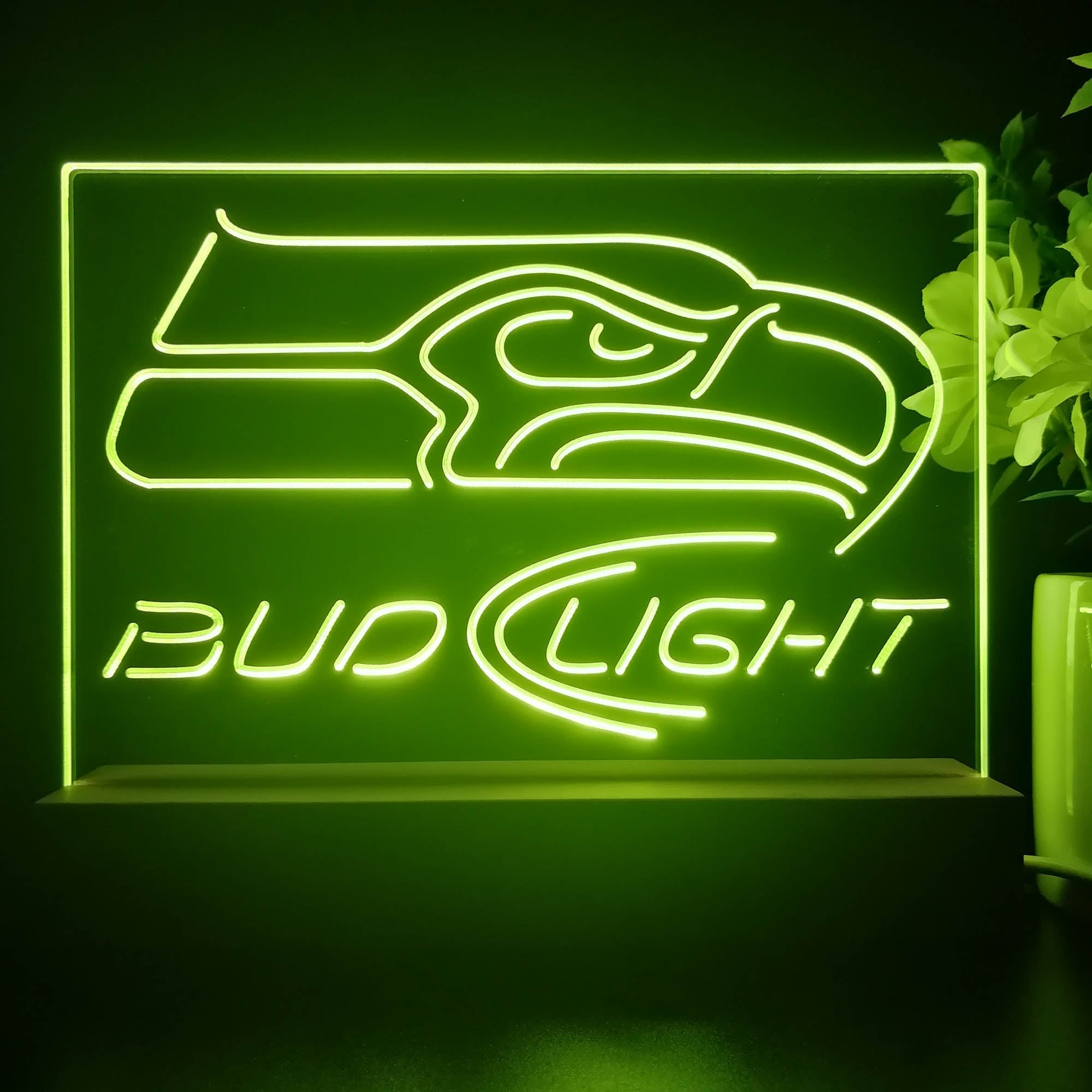 Bud Light Seattle Seahawks Night Light Pub Bar Lamp