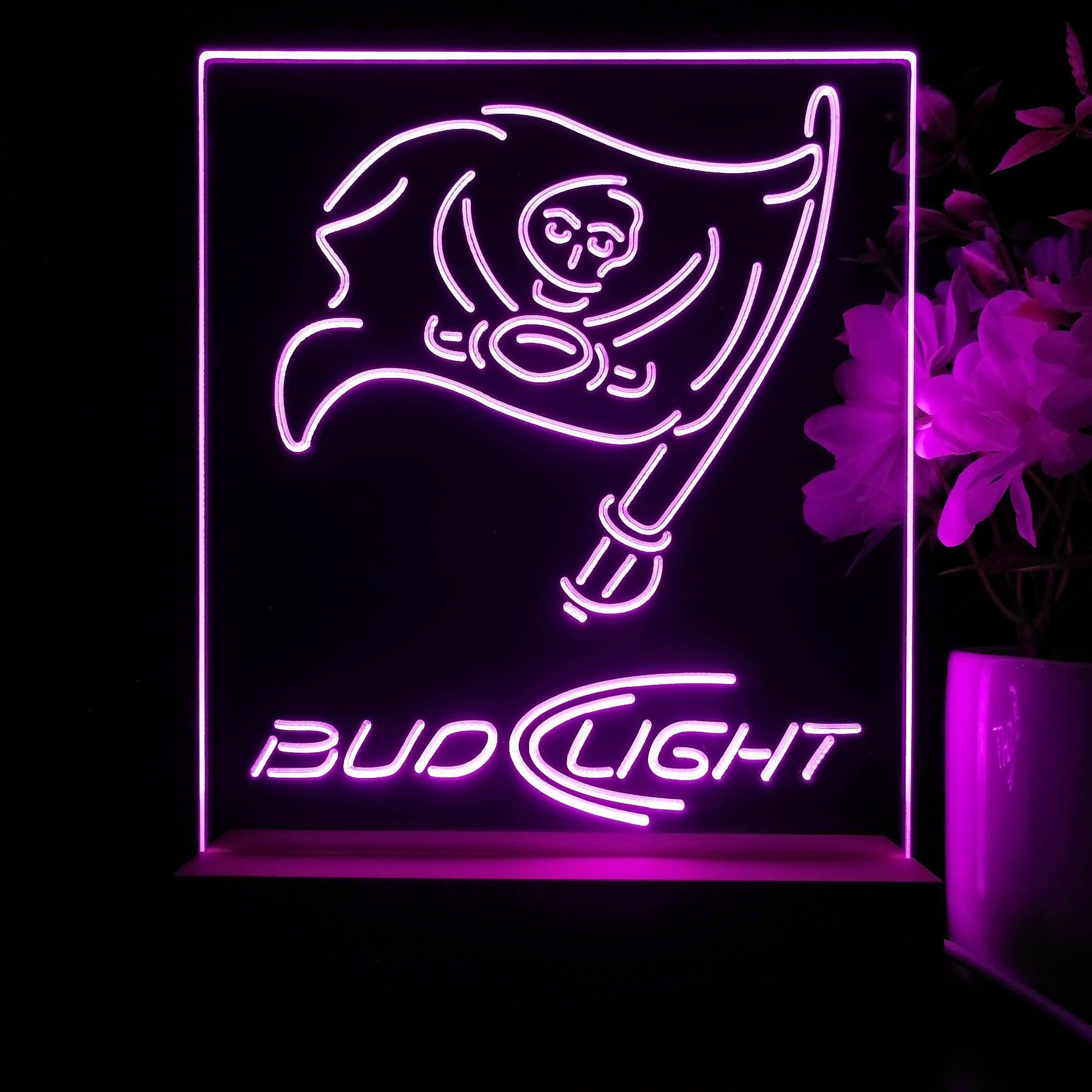 Tampa Bay Buccaneers Night Light Neon Pub Bar Lamp