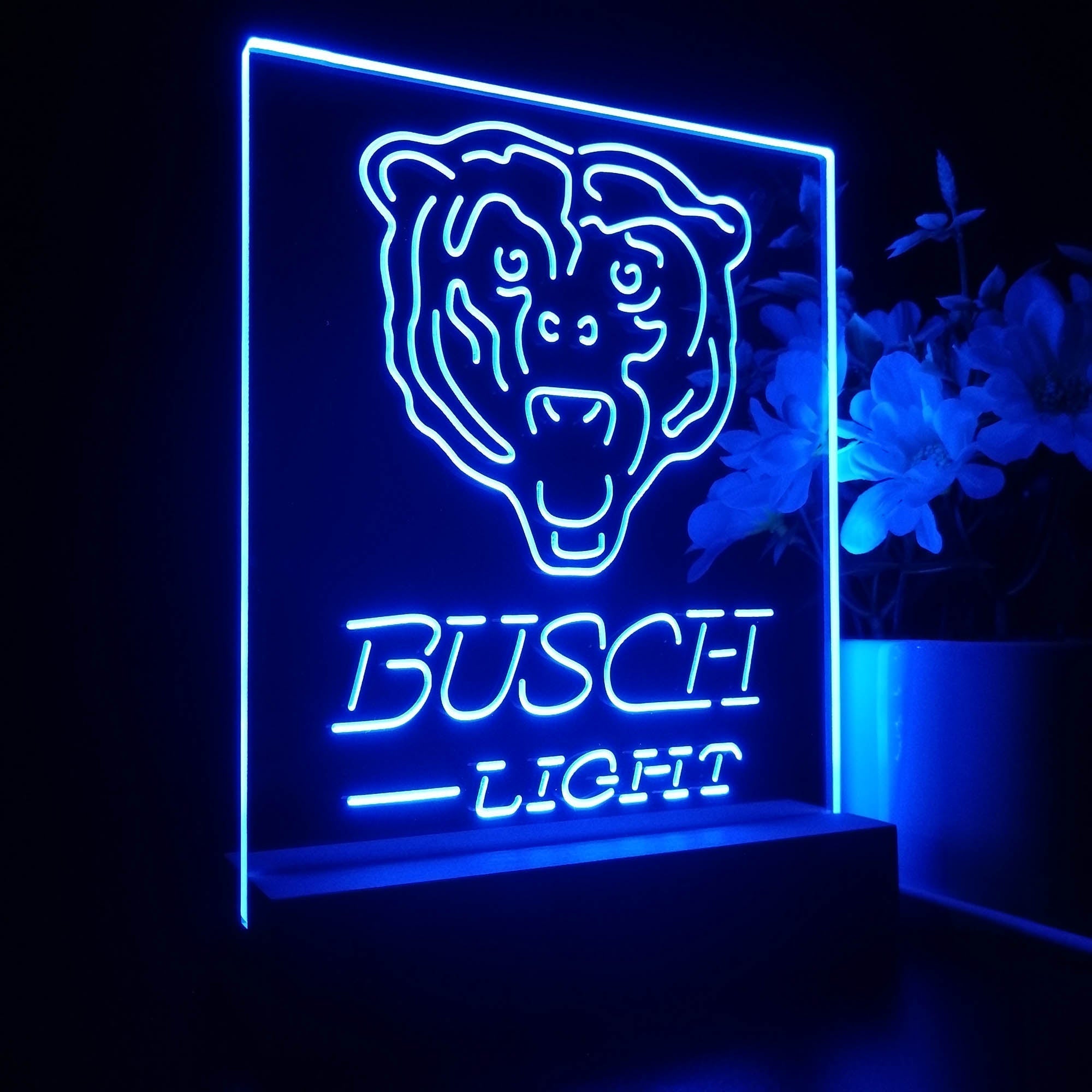 Chicago Bears Night Light Neon Pub Bar Lamp