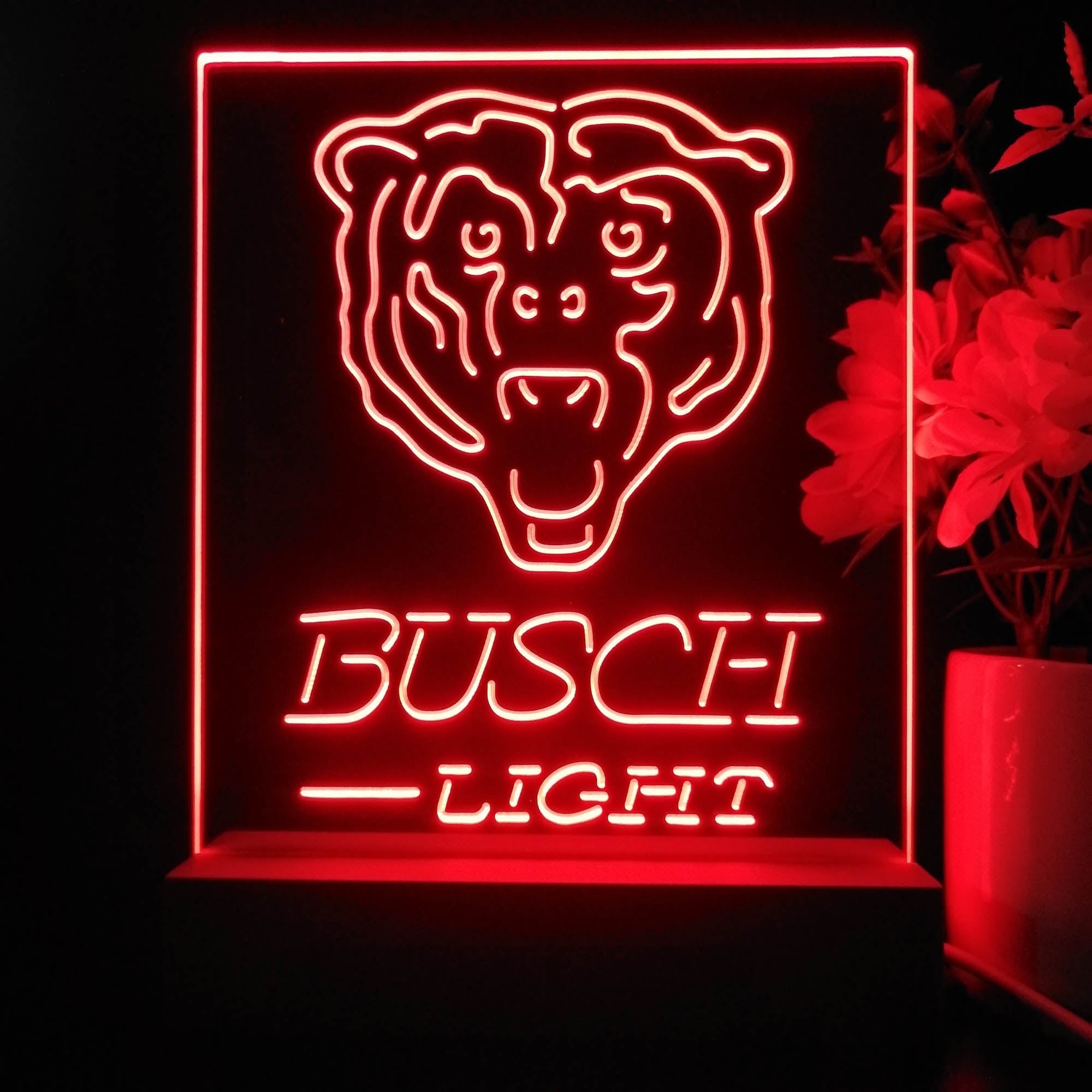 Chicago Bears Night Light Neon Pub Bar Lamp