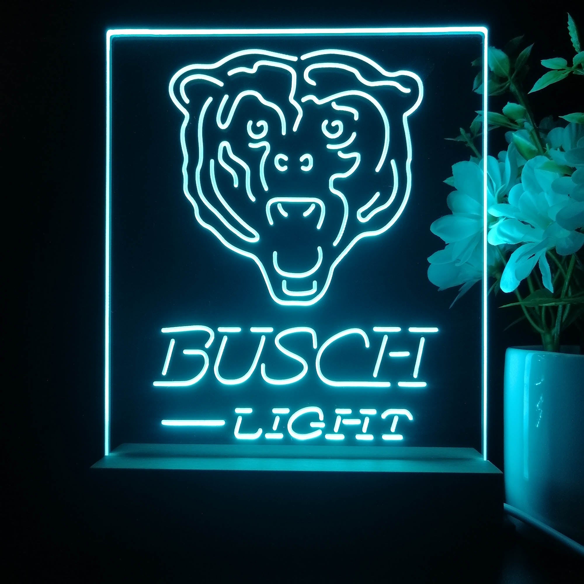 Chicago Bears Night Light Neon Pub Bar Lamp