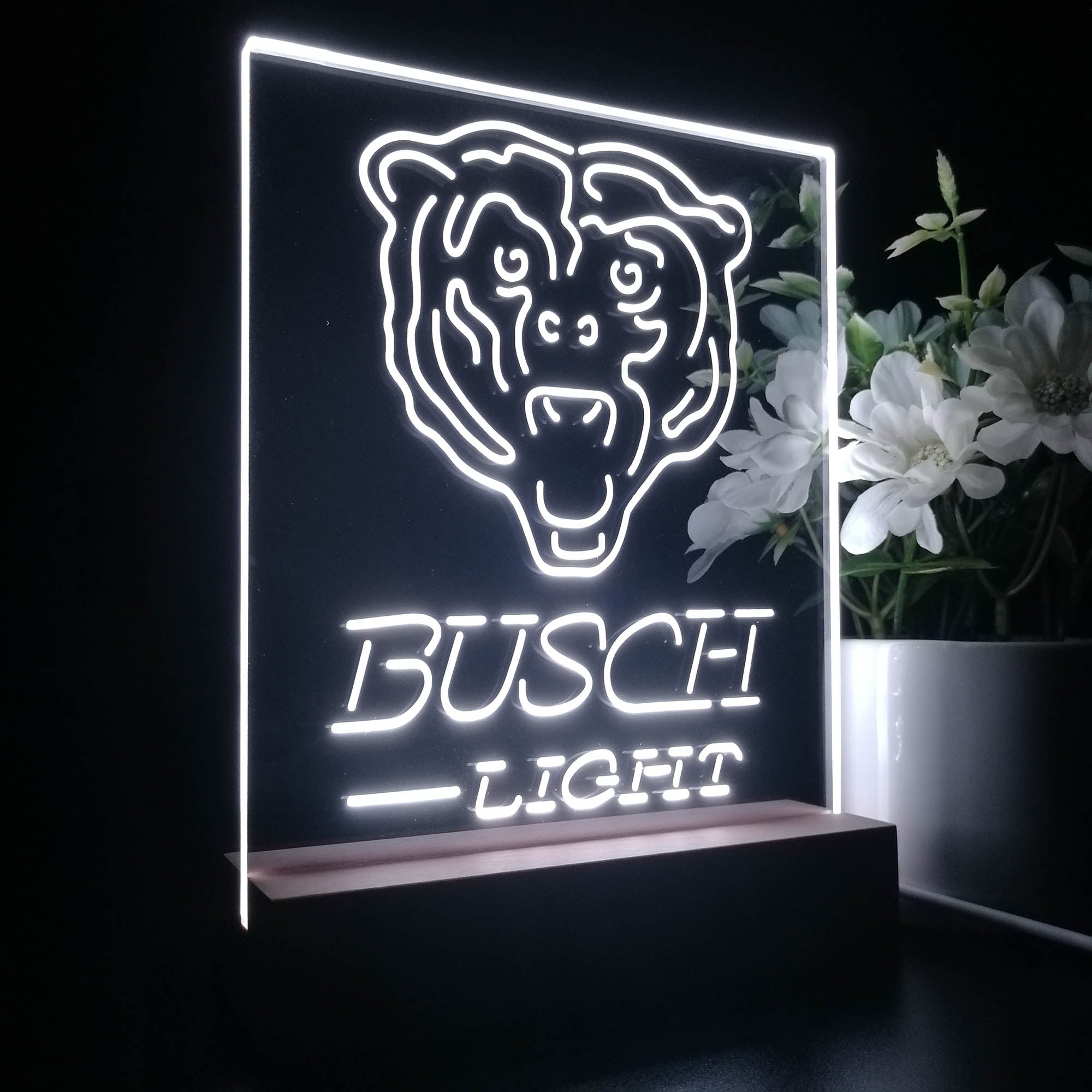 Chicago Bears Night Light Neon Pub Bar Lamp