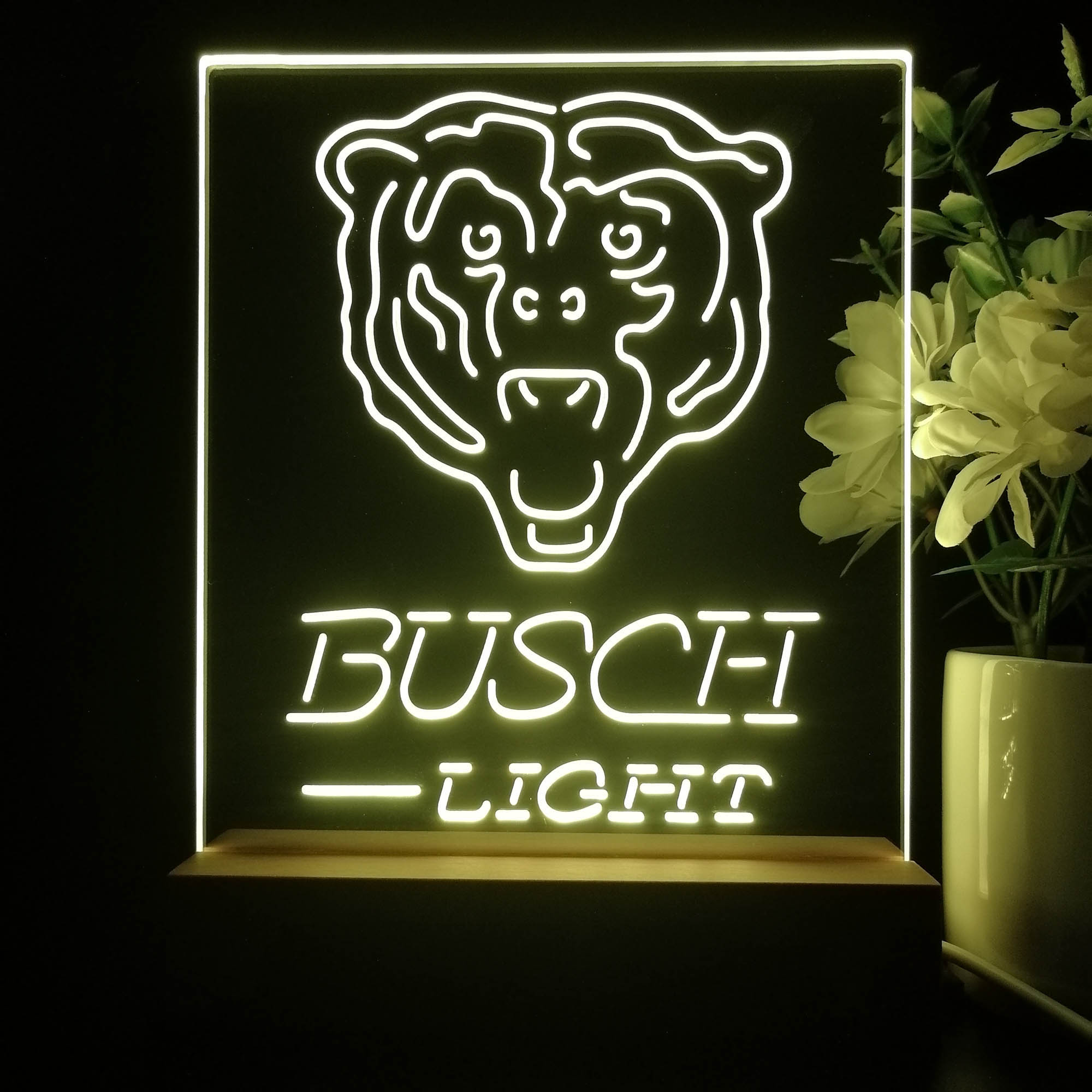 Chicago Bears Night Light Neon Pub Bar Lamp