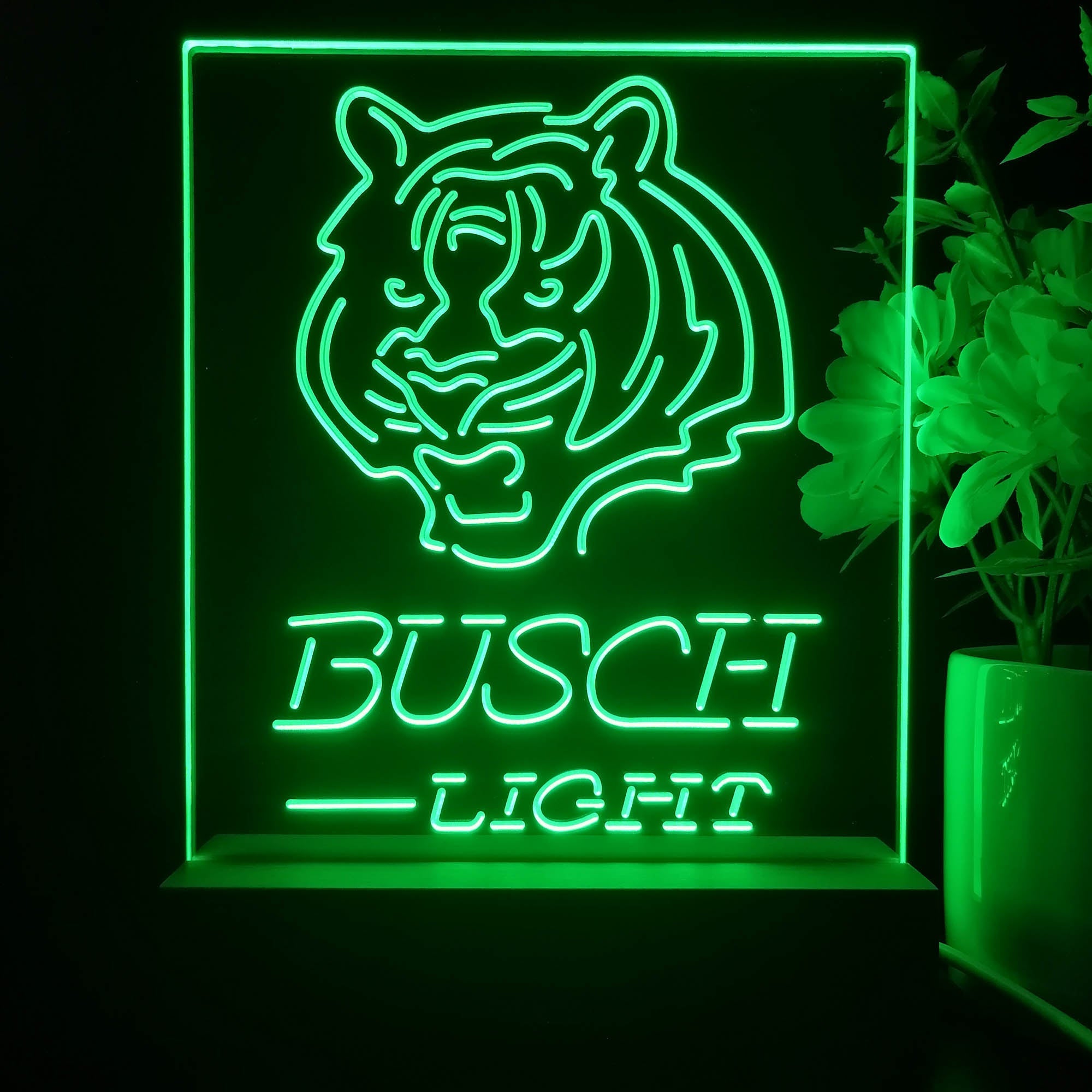 Cincinnati Bengals Busch Light Neon Sign Pub Bar Lamp