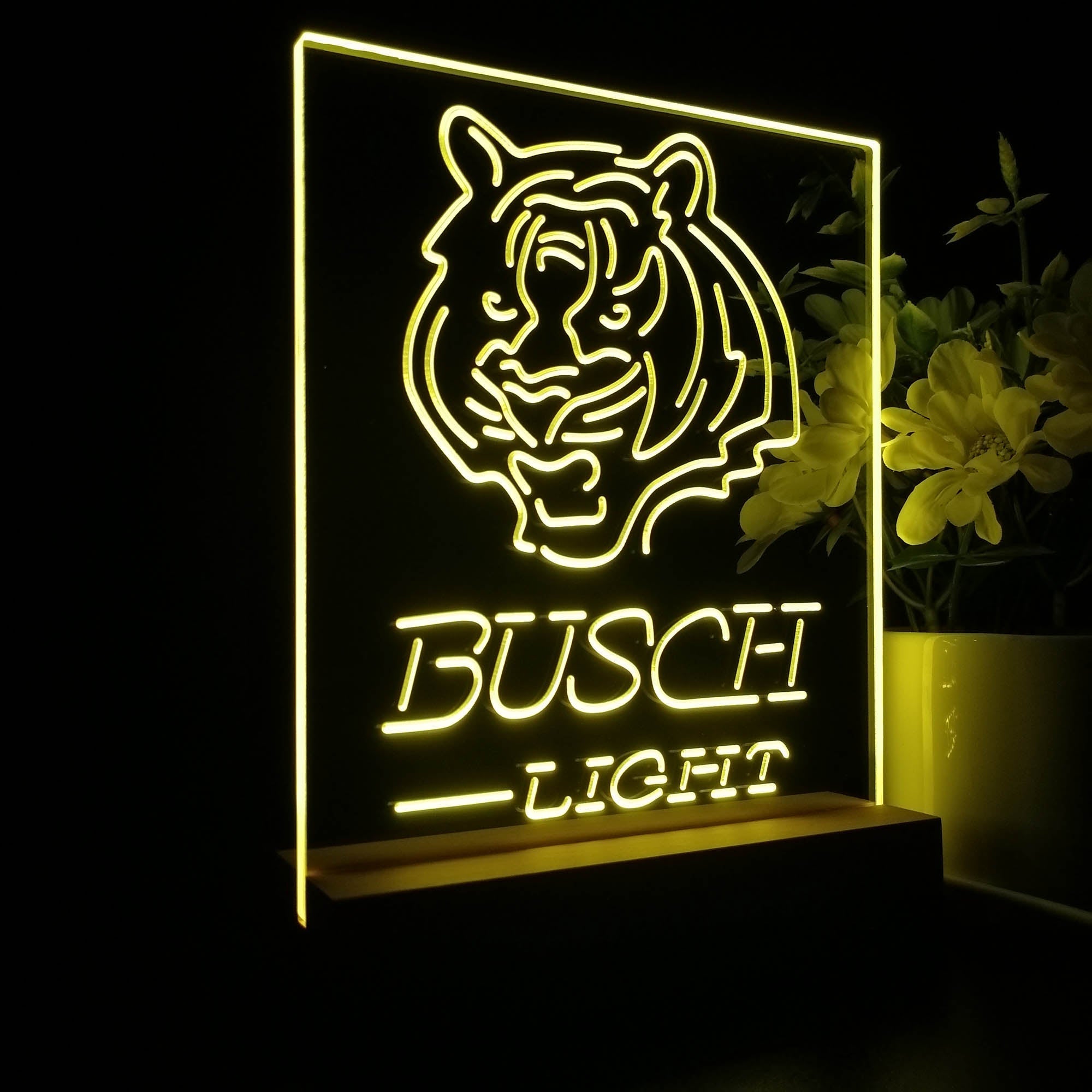 Cincinnati Bengals Busch Light Neon Sign Pub Bar Lamp