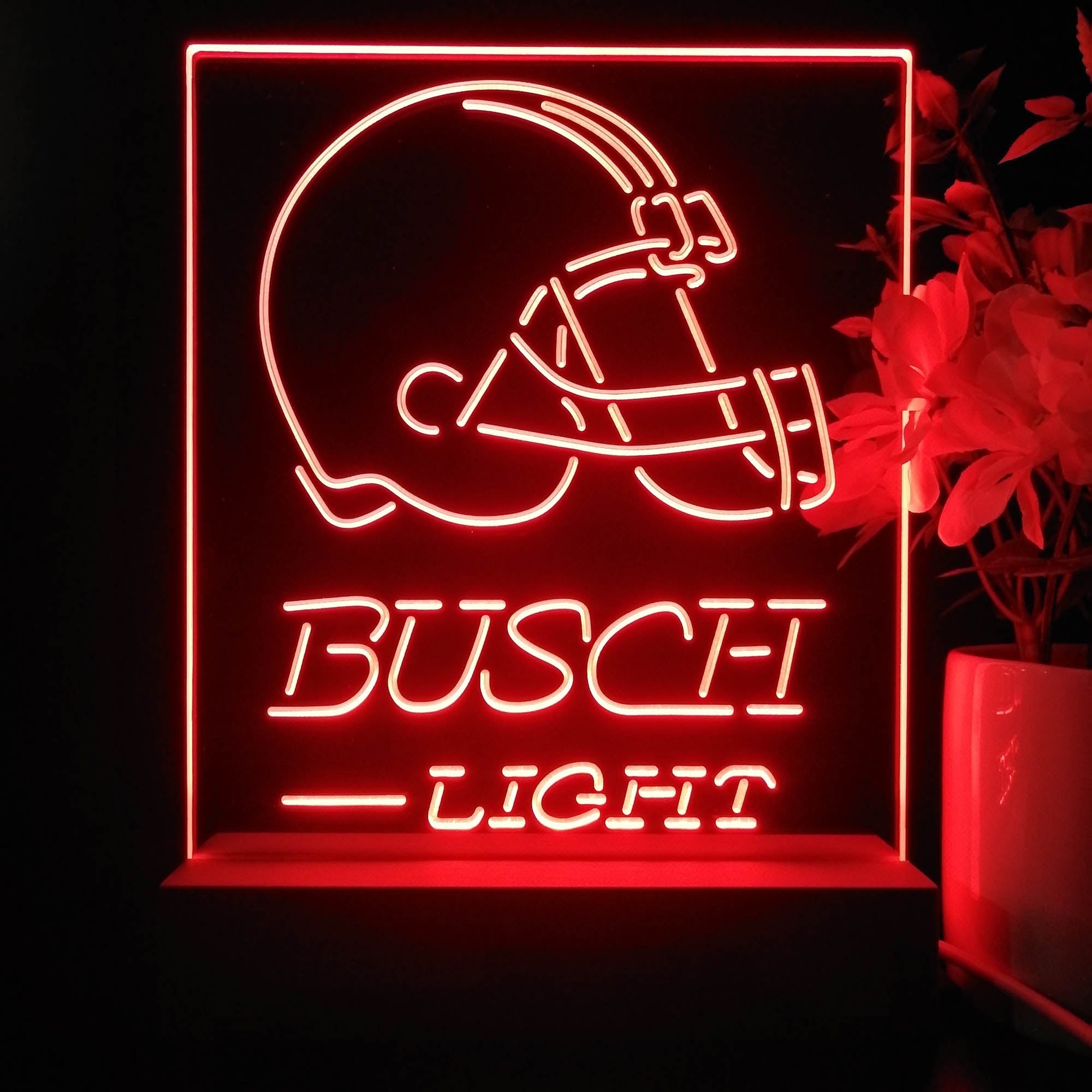 Cleveland Browns Busch Light Led Light Sign Pub Bar Lamp