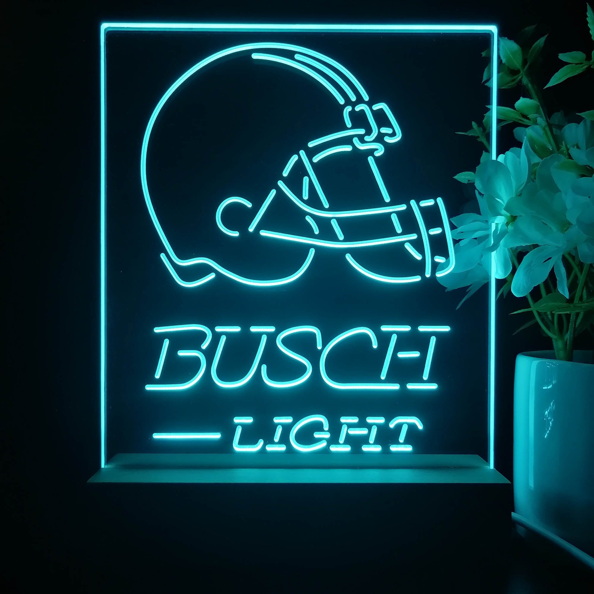 Cleveland Browns Busch Light Led Light Sign Pub Bar Lamp