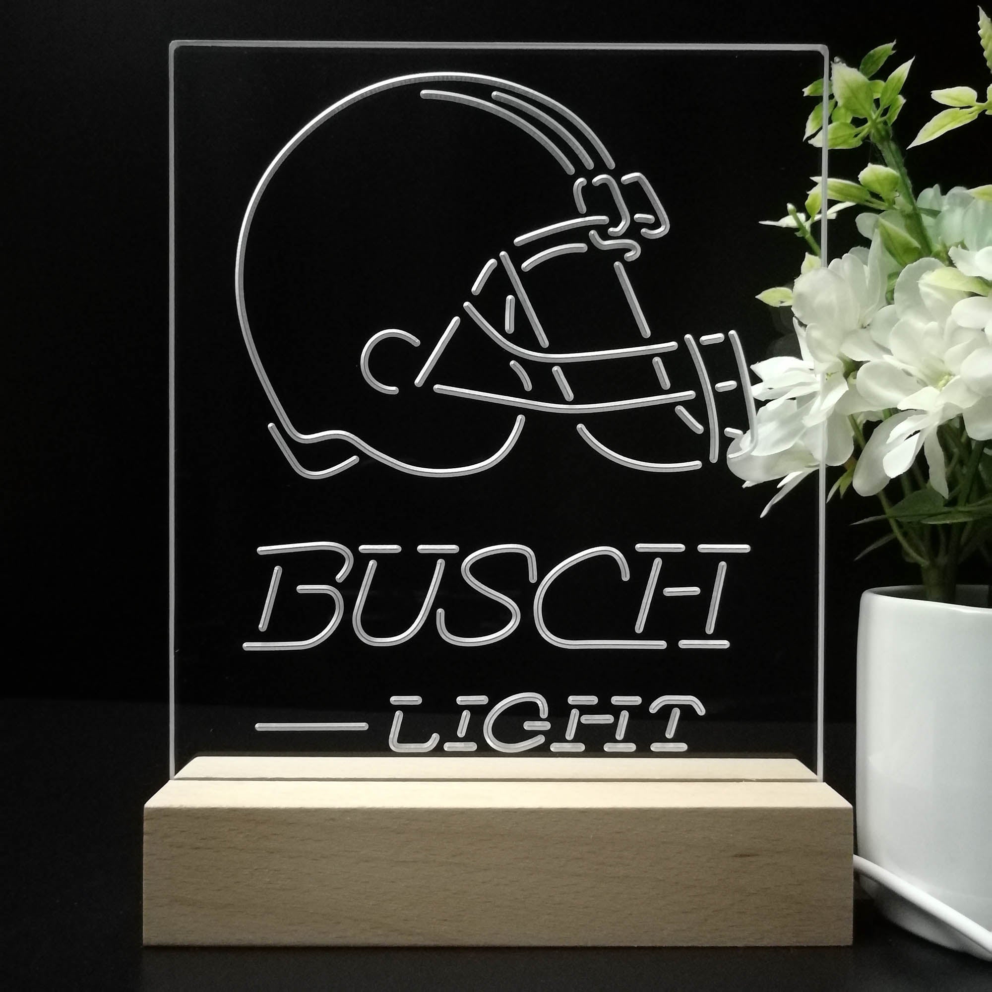 Cleveland Browns Busch Light Led Light Sign Pub Bar Lamp