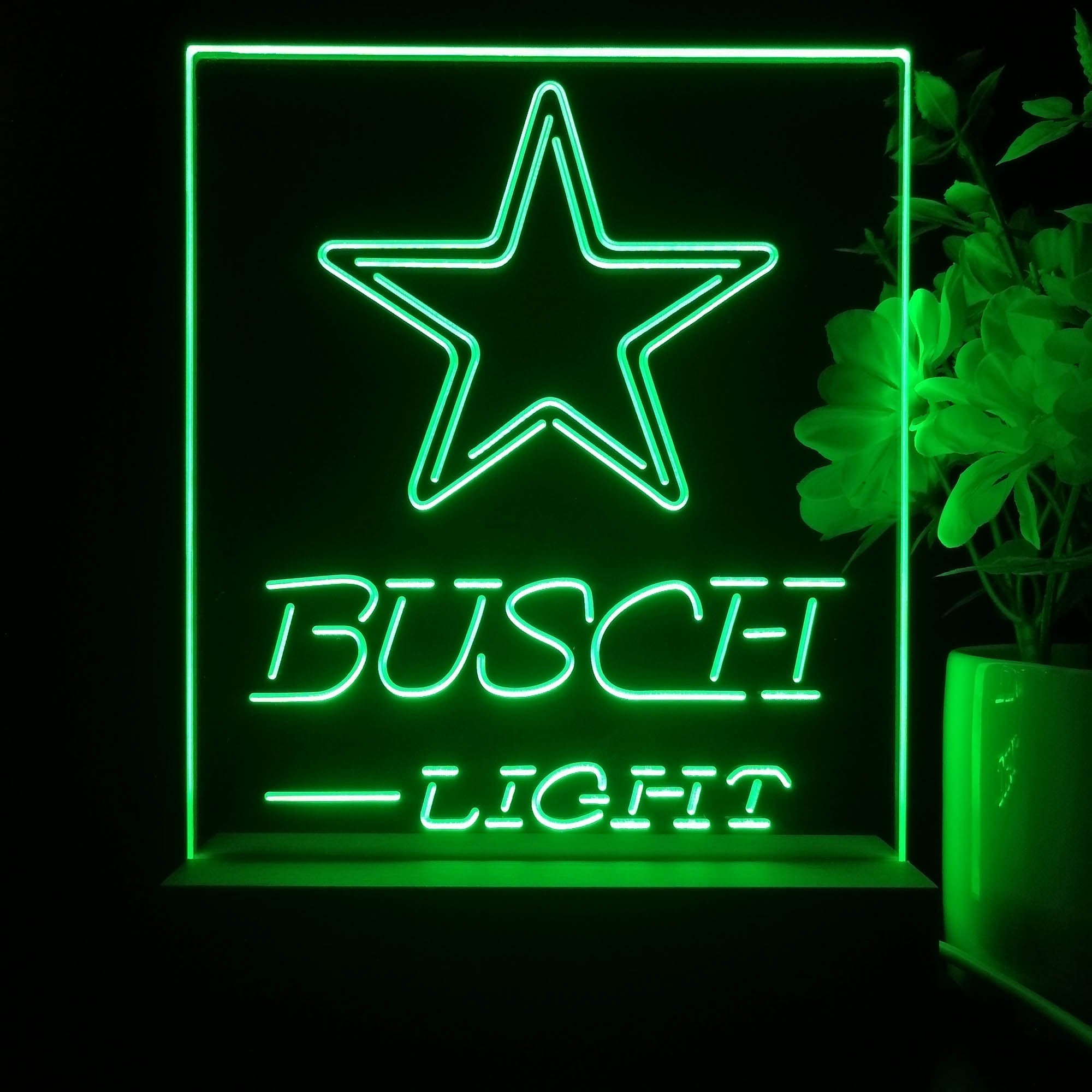 Dallas Cowboys Busch Light Neon Sign Pub Bar Lamp