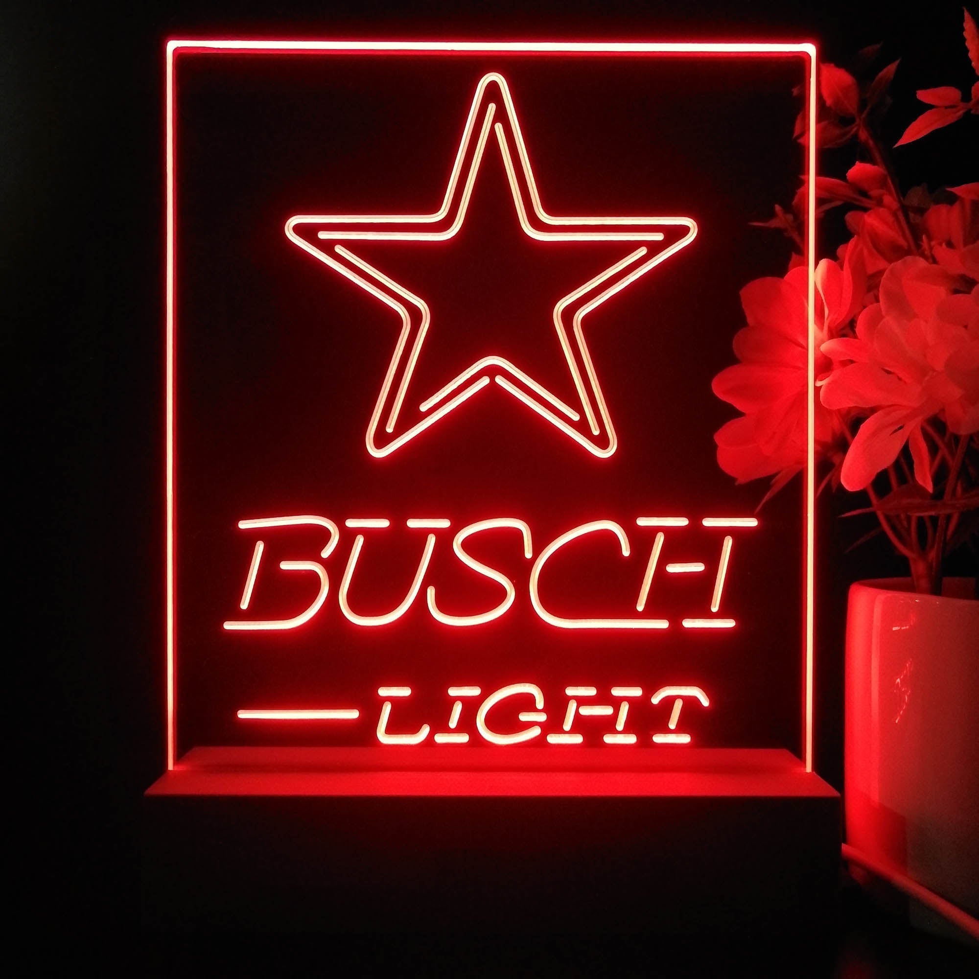 Dallas Cowboys Busch Light Neon Sign Pub Bar Lamp