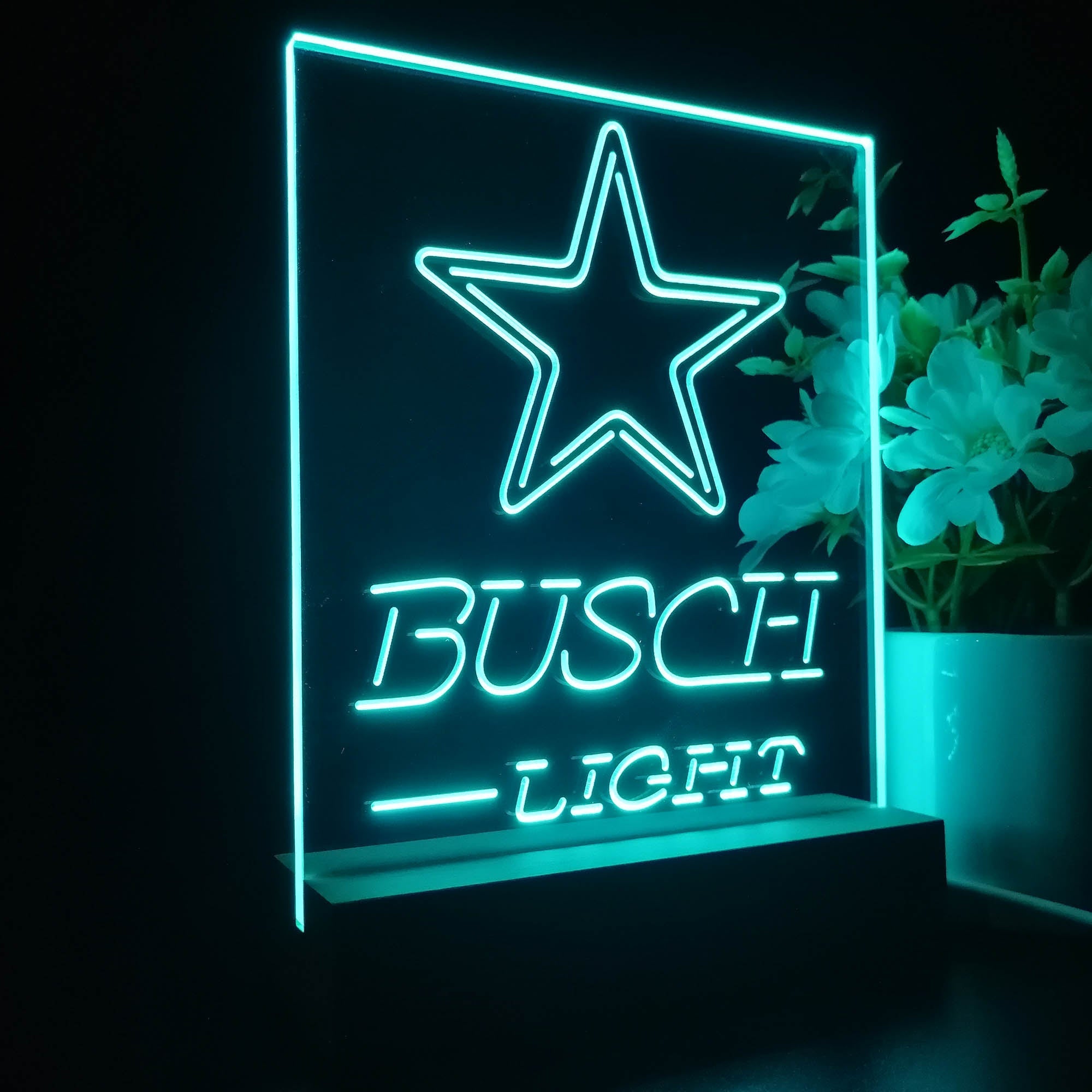 Dallas Cowboys Busch Light Neon Sign Pub Bar Lamp