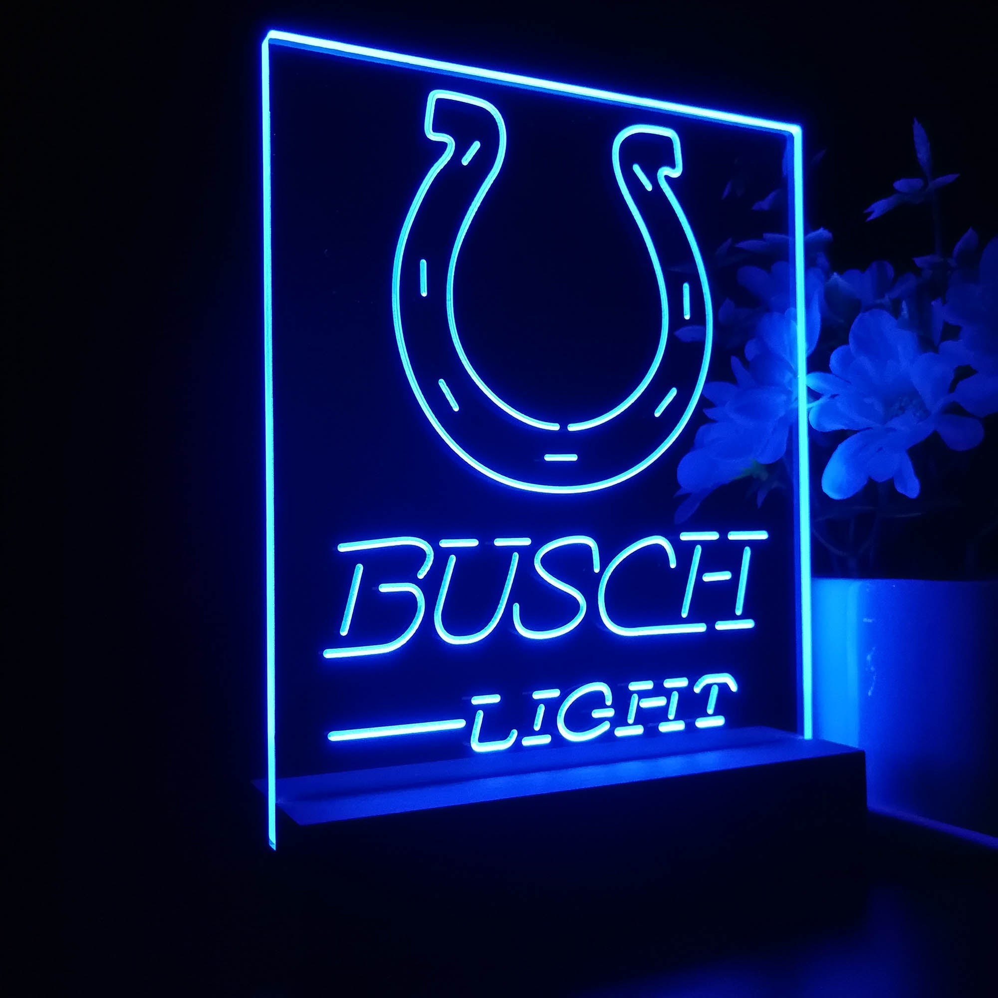 Indianapolis Colts Busch Light Led Light Sign Pub Bar Lamp