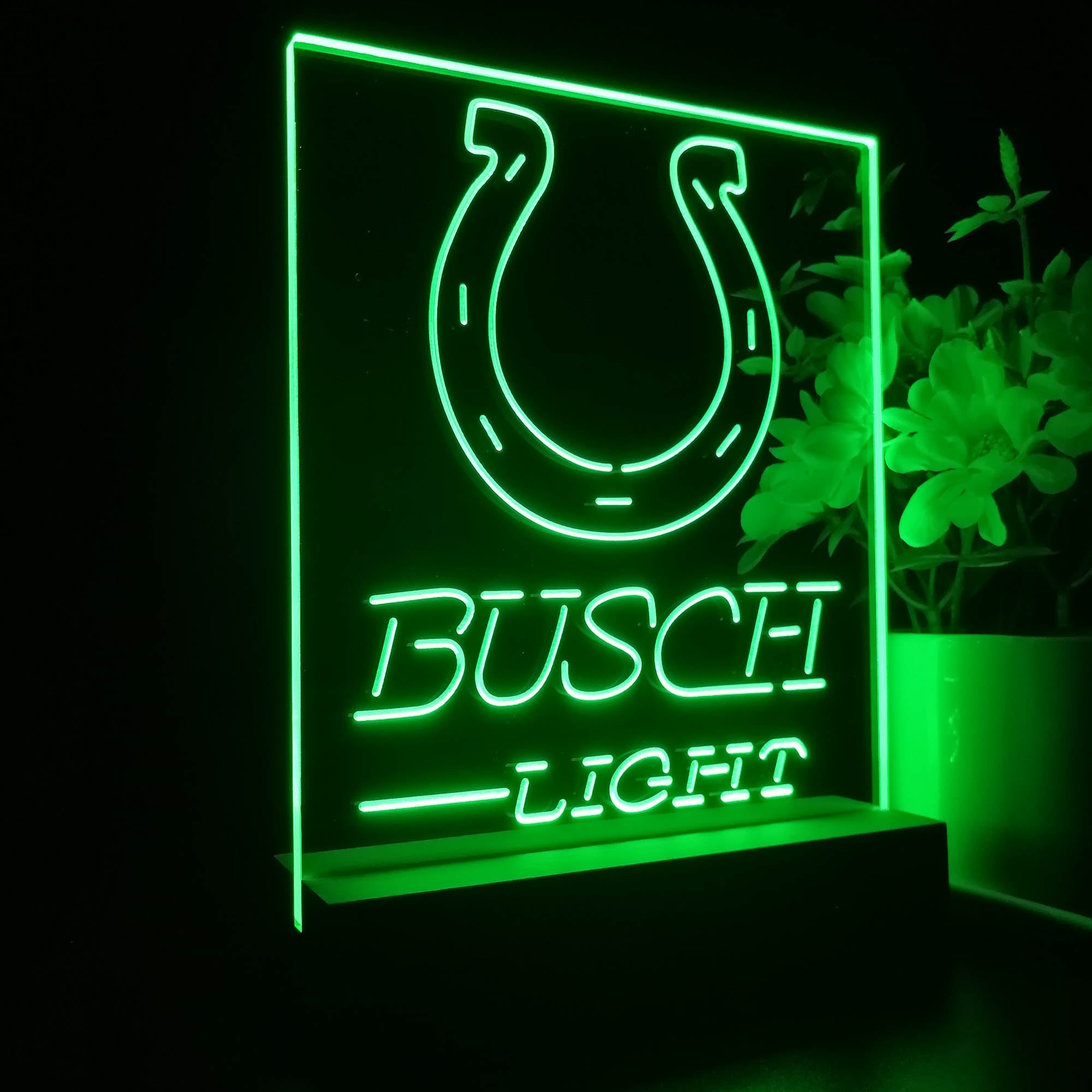 Indianapolis Colts Busch Light Led Light Sign Pub Bar Lamp