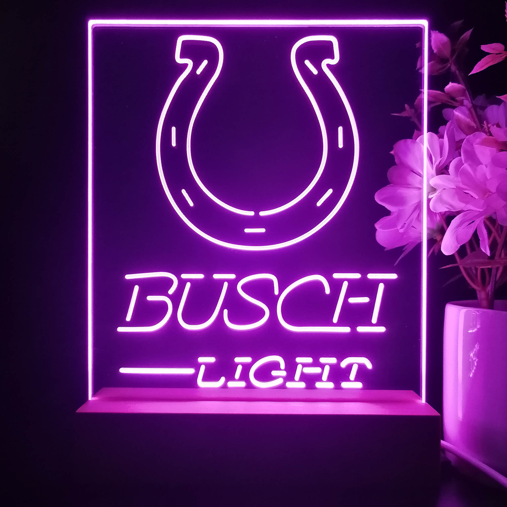 Indianapolis Colts Busch Light Led Light Sign Pub Bar Lamp