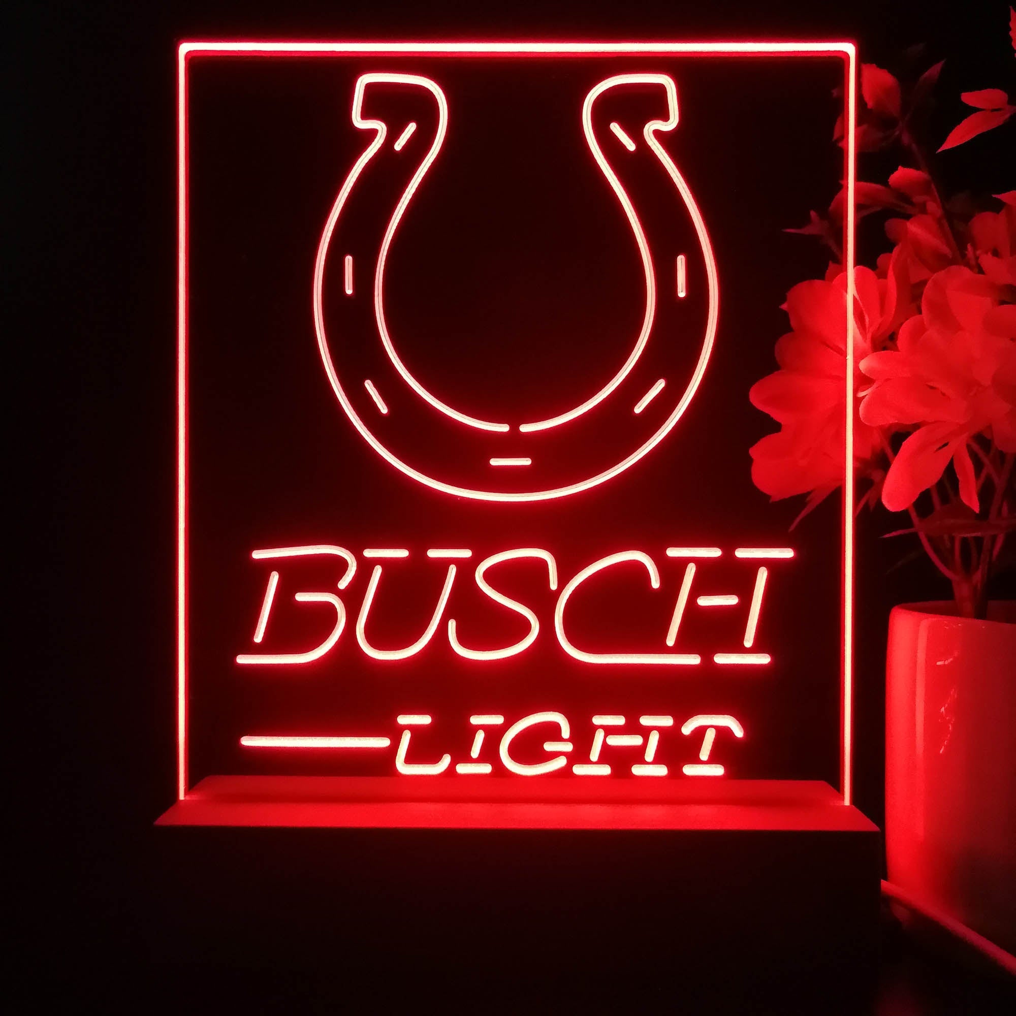 Indianapolis Colts Busch Light Led Light Sign Pub Bar Lamp