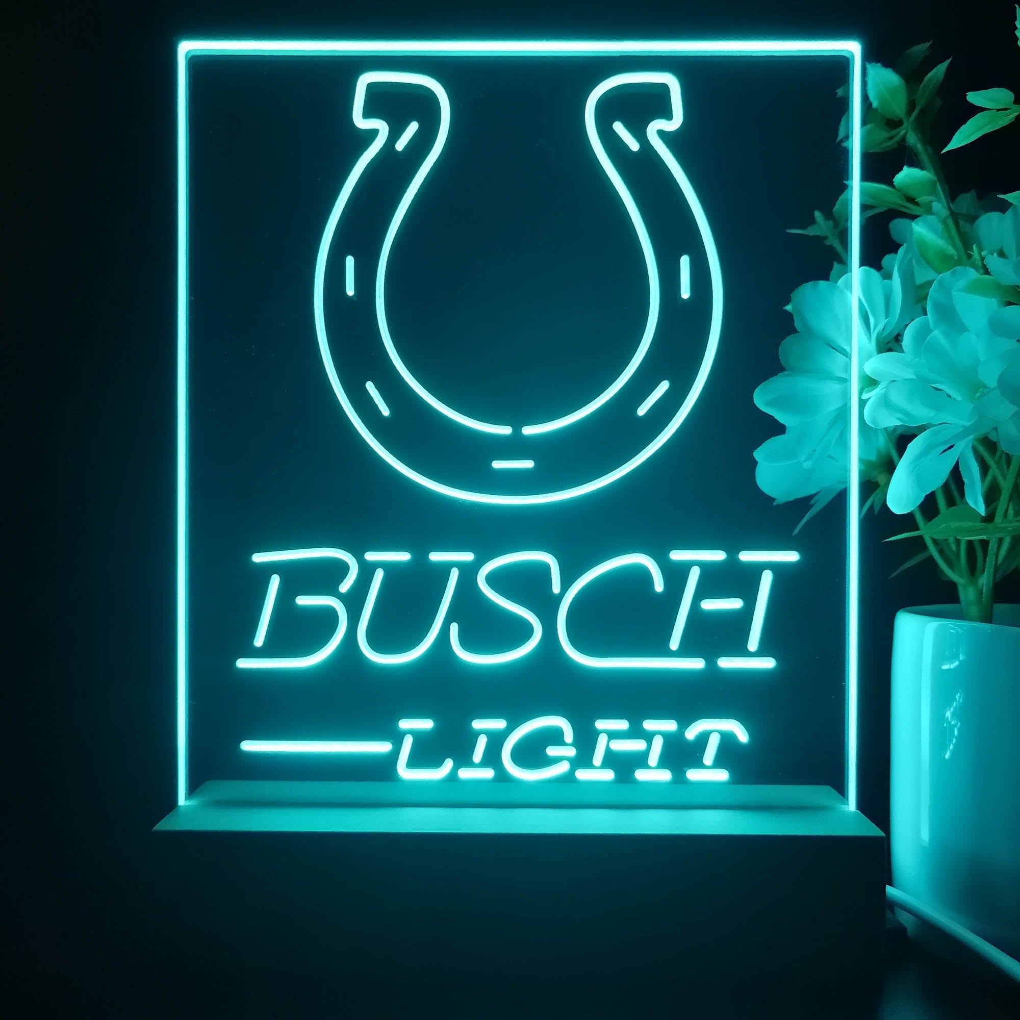 Indianapolis Colts Busch Light Led Light Sign Pub Bar Lamp