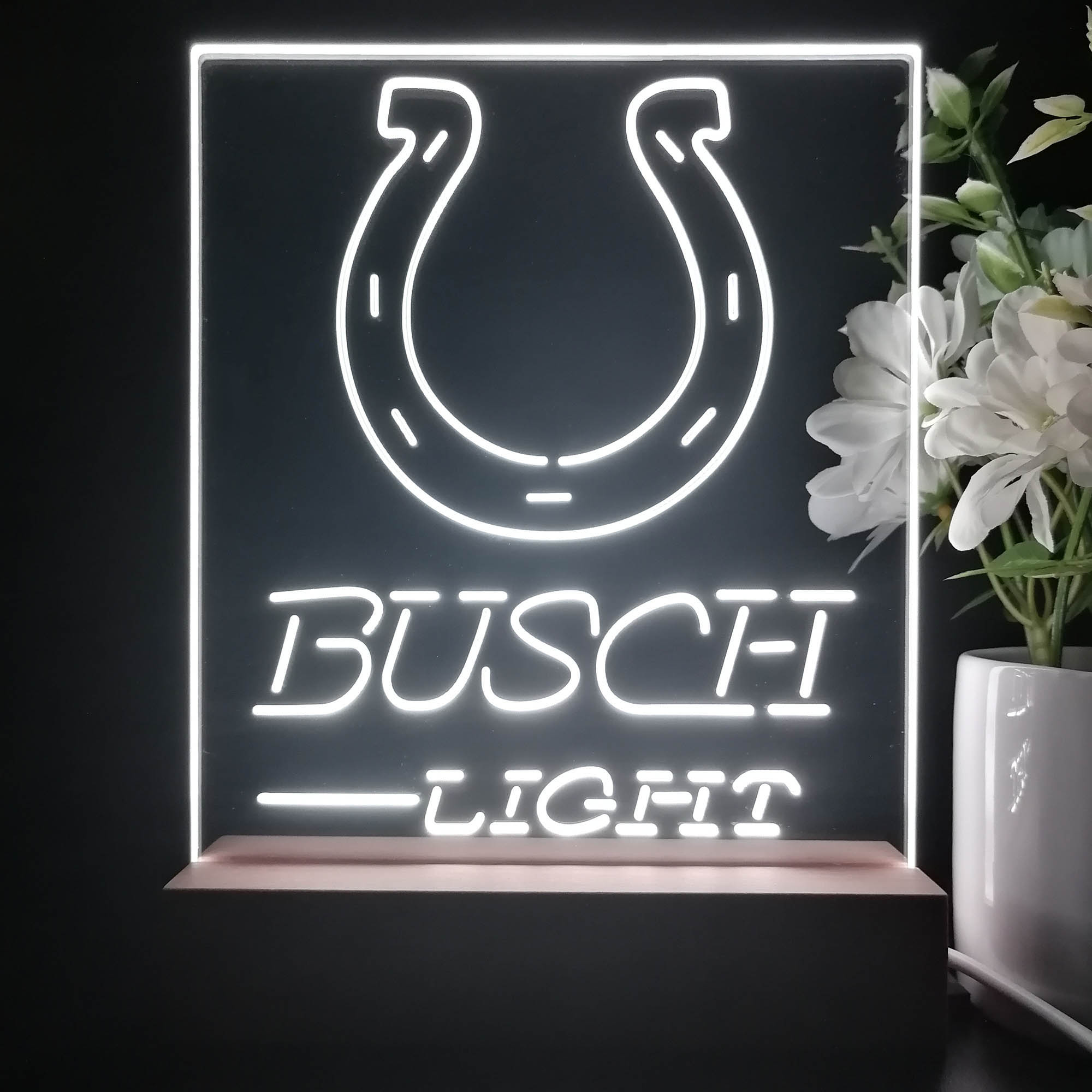 Indianapolis Colts Busch Light Led Light Sign Pub Bar Lamp