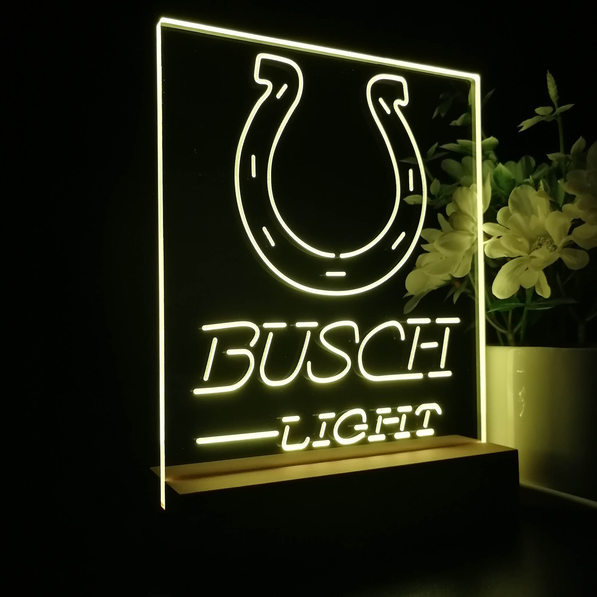 Indianapolis Colts Busch Light Led Light Sign Pub Bar Lamp