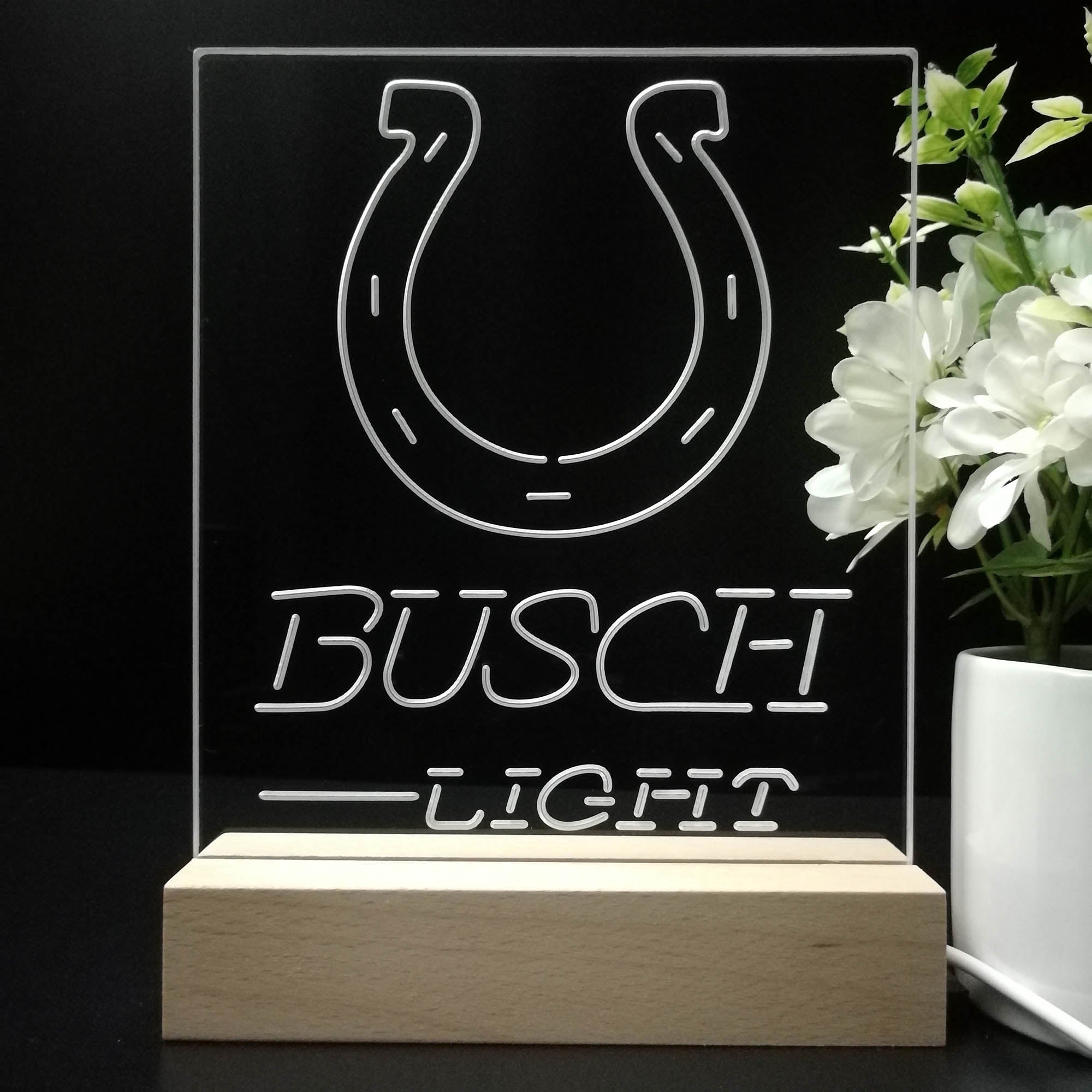 Indianapolis Colts Busch Light Led Light Sign Pub Bar Lamp