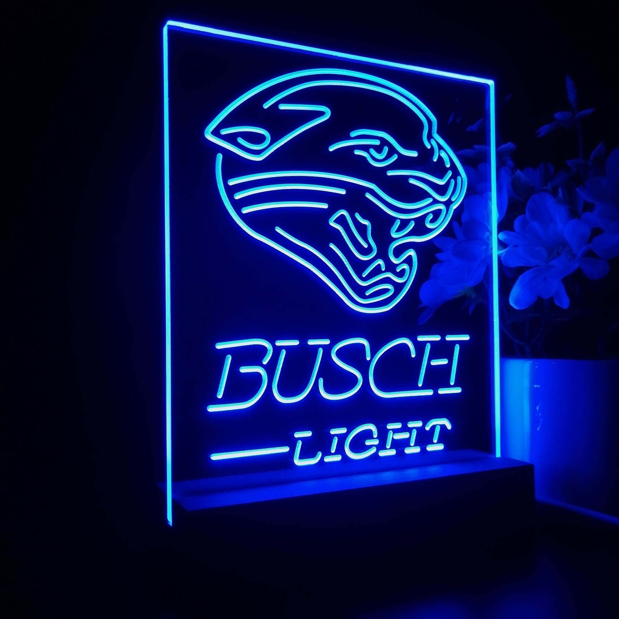 Jacksonville Jaguars Busch Light Led Light Sign Pub Bar Lamp