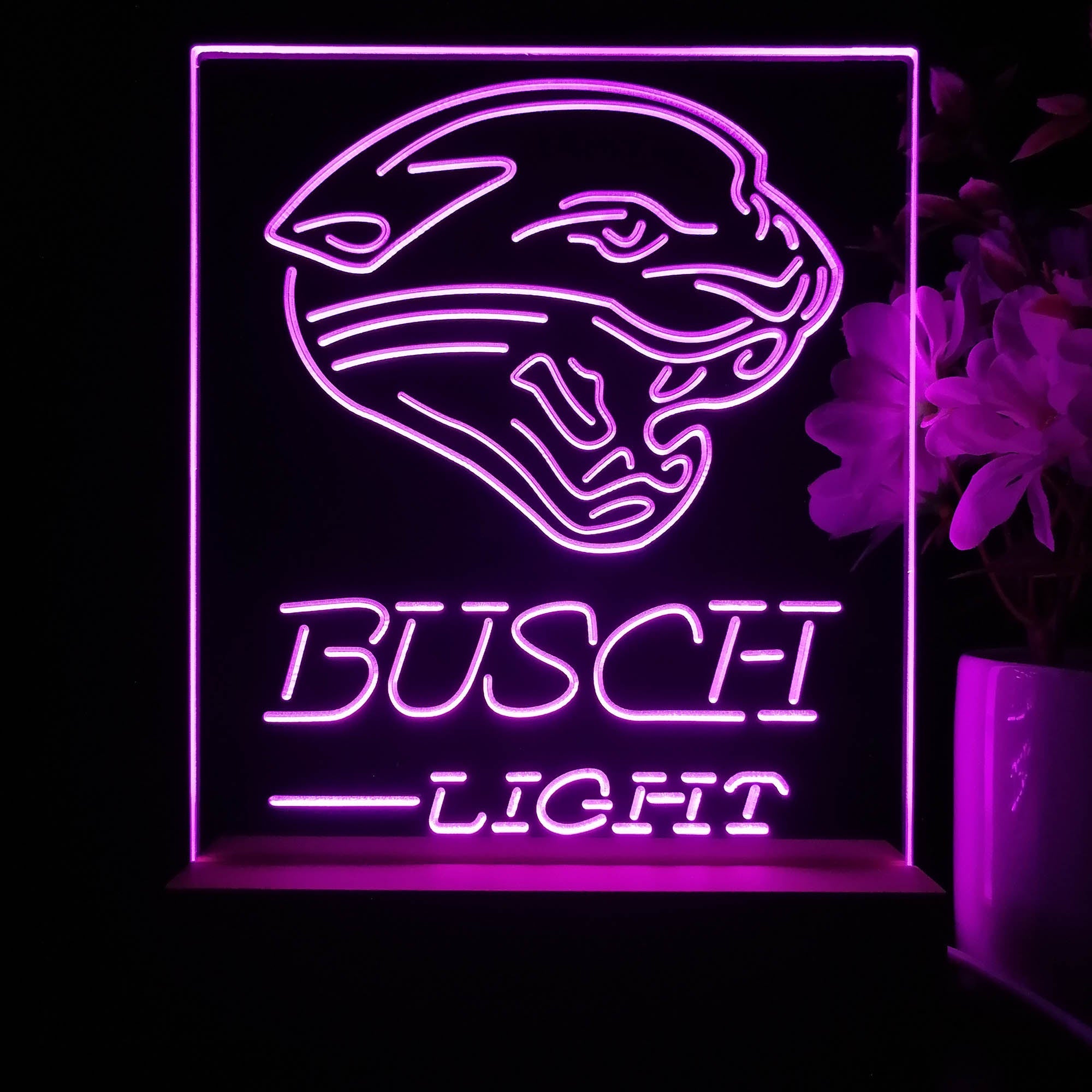 Jacksonville Jaguars Busch Light Led Light Sign Pub Bar Lamp