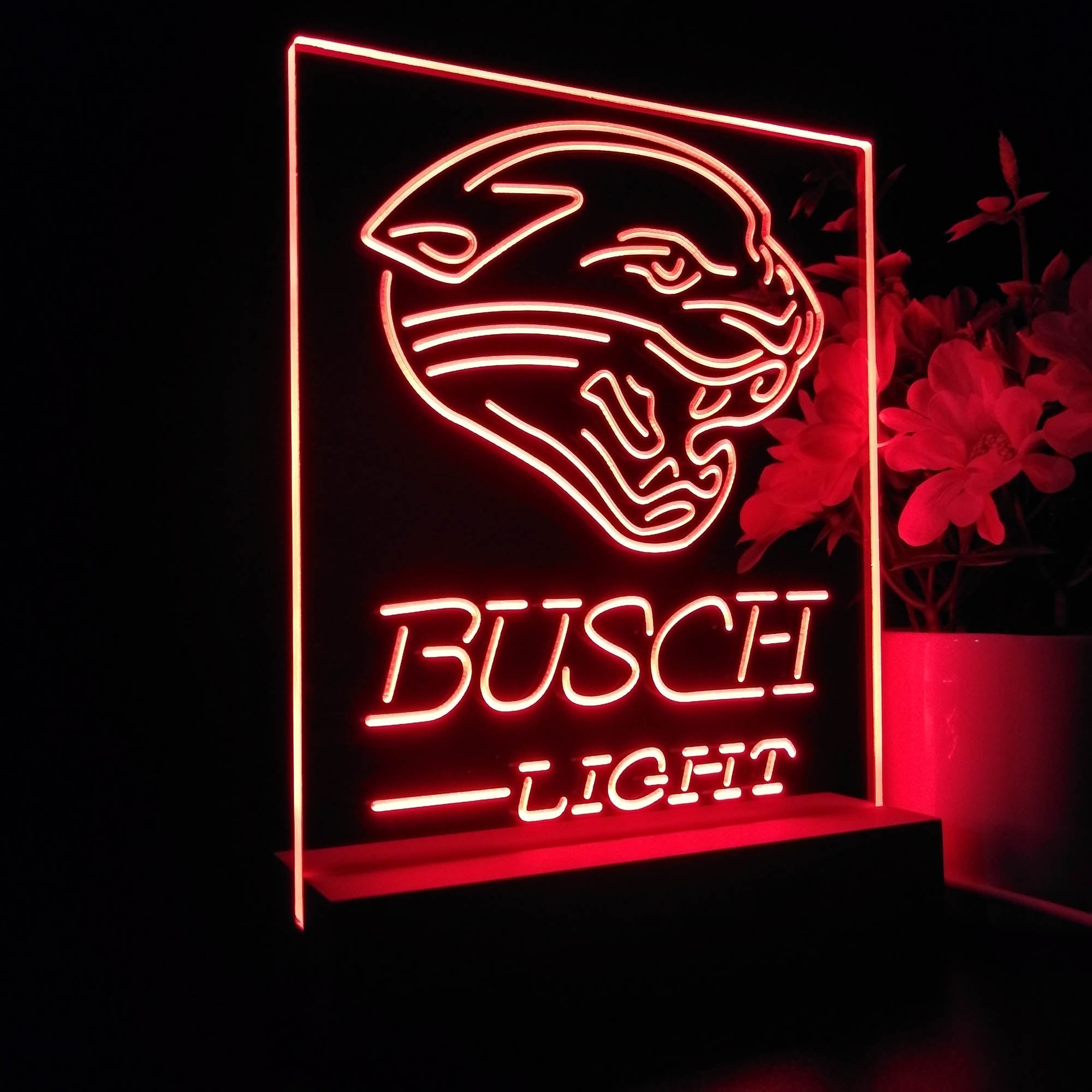 Jacksonville Jaguars Busch Light Led Light Sign Pub Bar Lamp