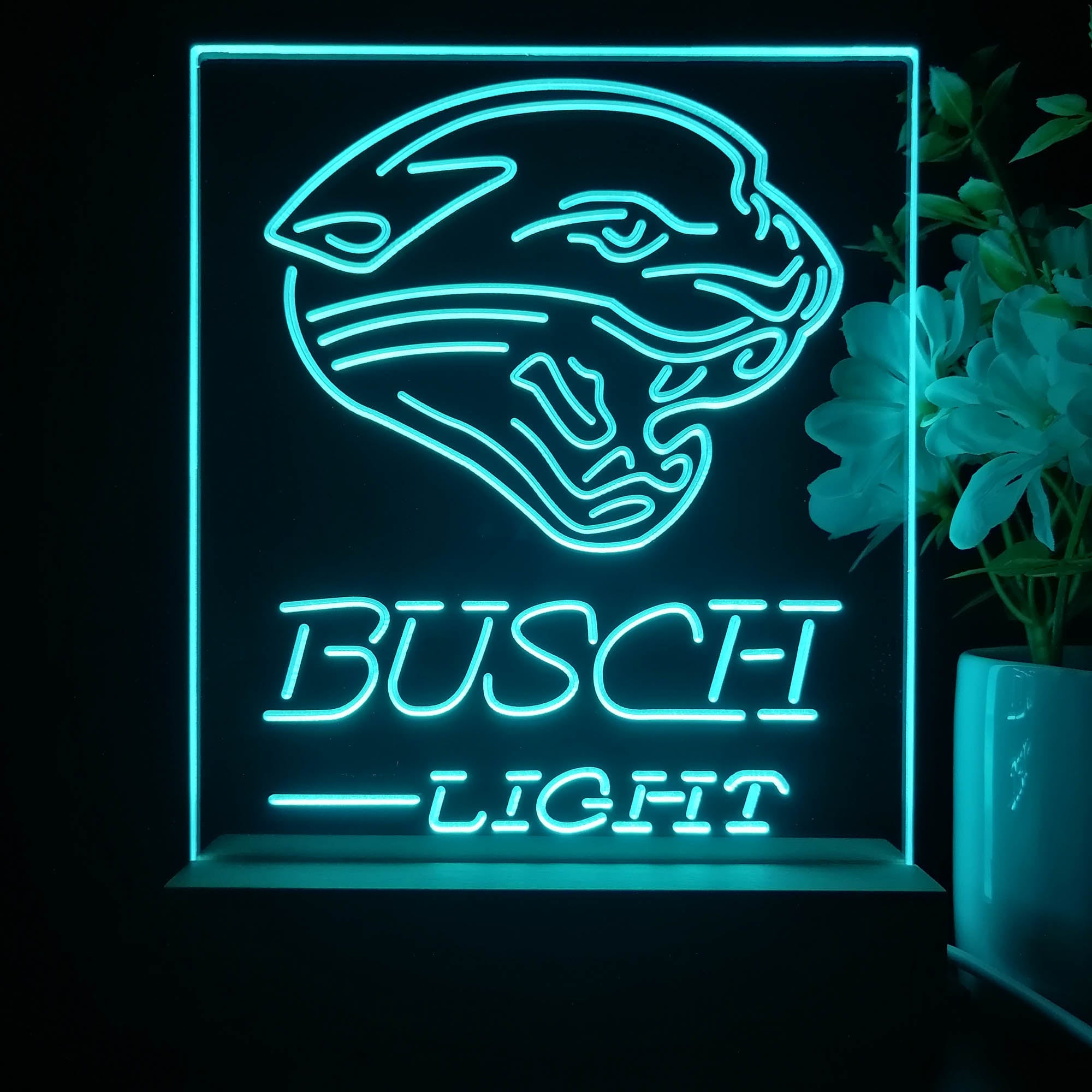 Jacksonville Jaguars Busch Light Led Light Sign Pub Bar Lamp