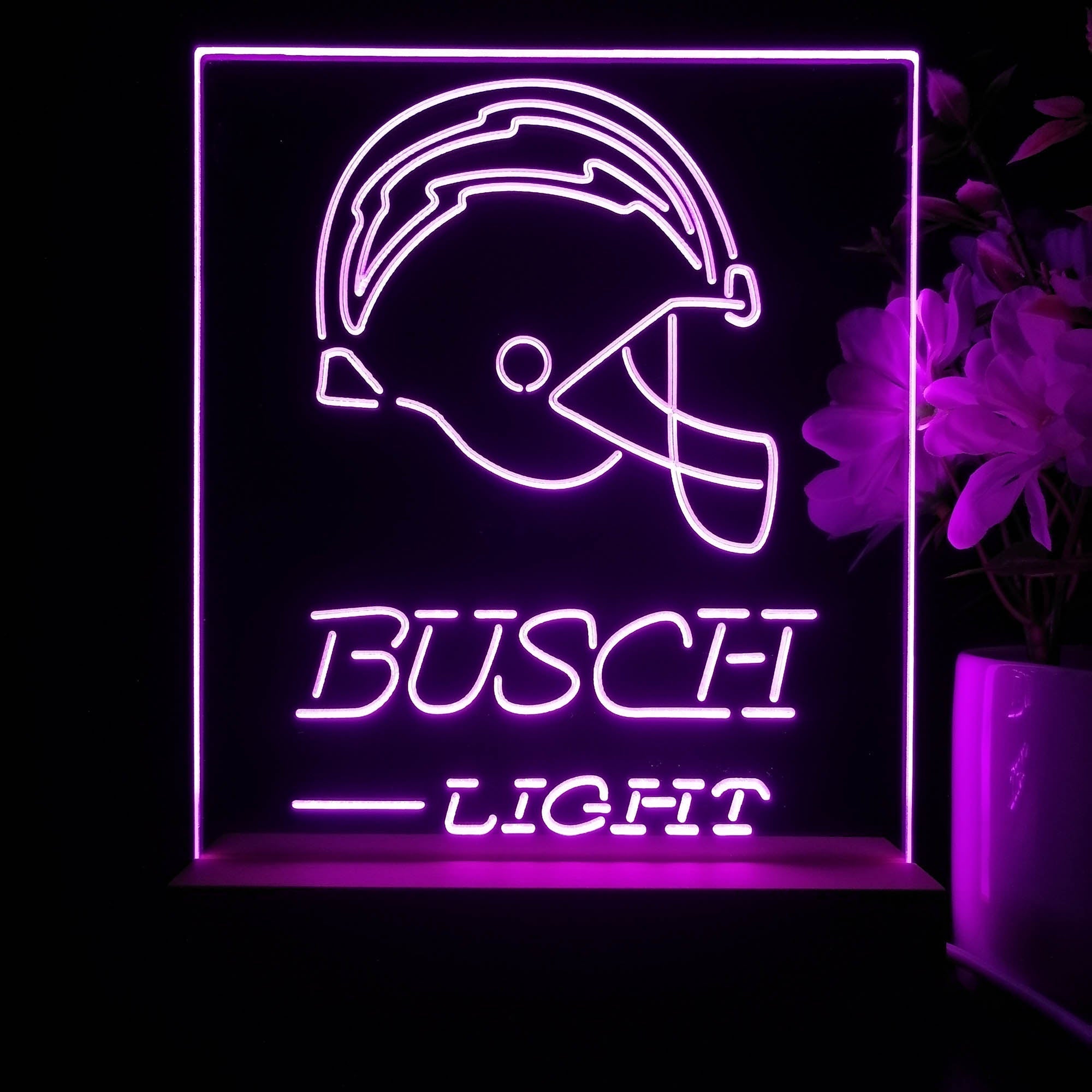 San Diego Chargers Busch Light Neon Sign Pub Bar Lamp