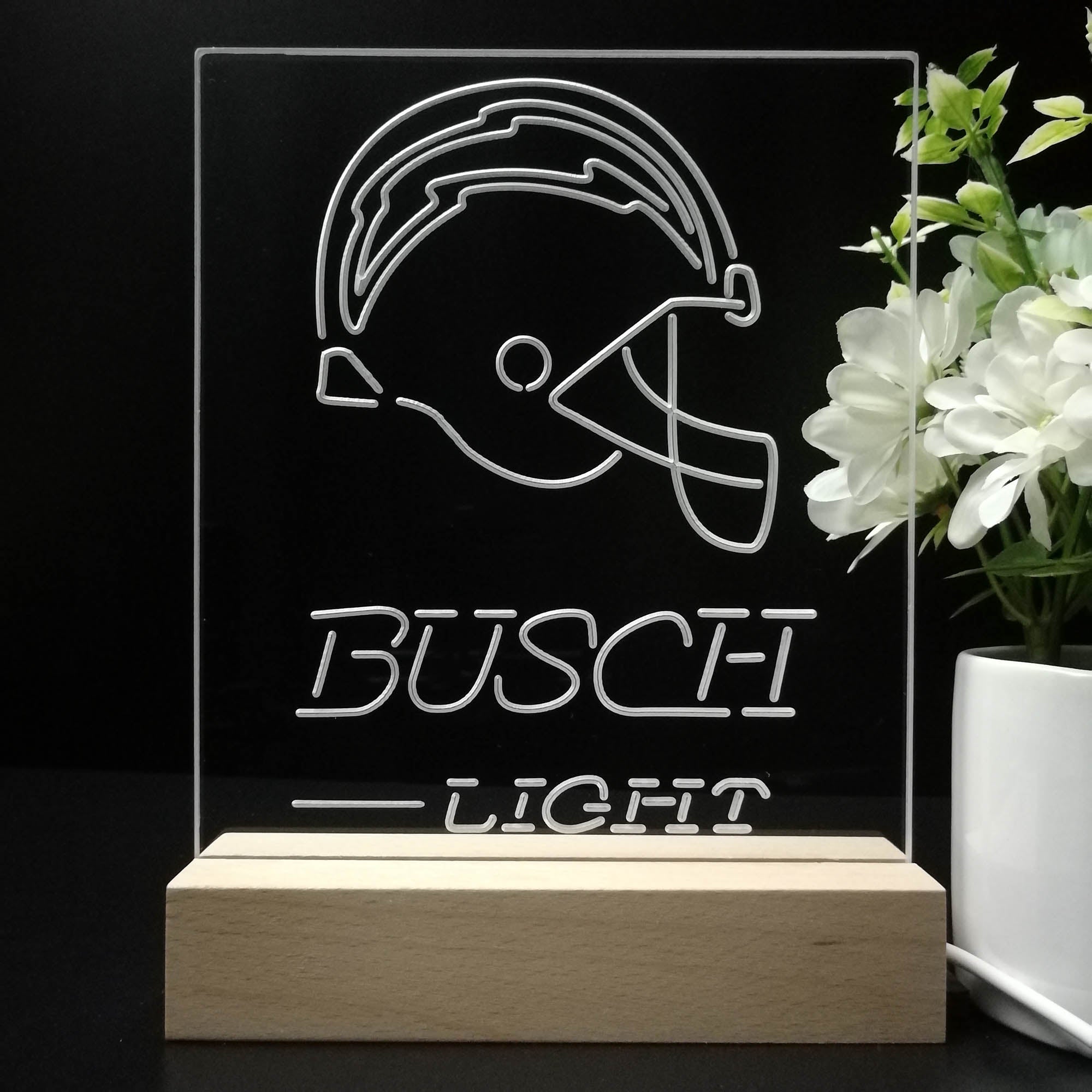 San Diego Chargers Busch Light Neon Sign Pub Bar Lamp