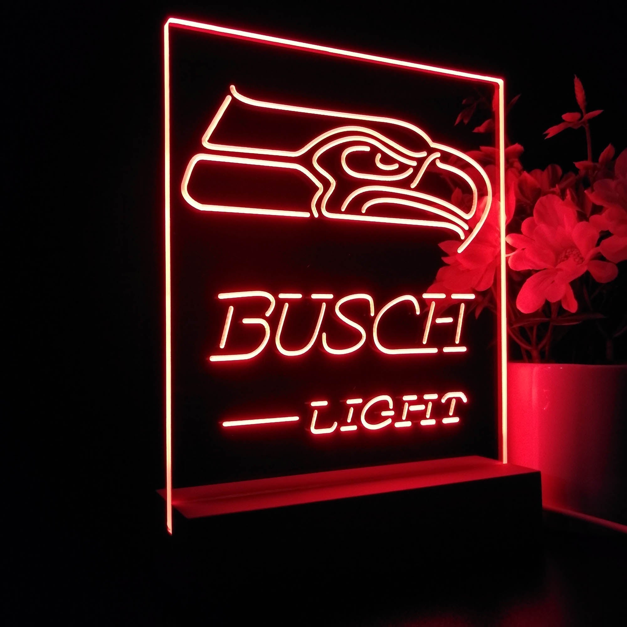 Seattle Seahawks Busch Light Neon Sign Pub Bar Lamp