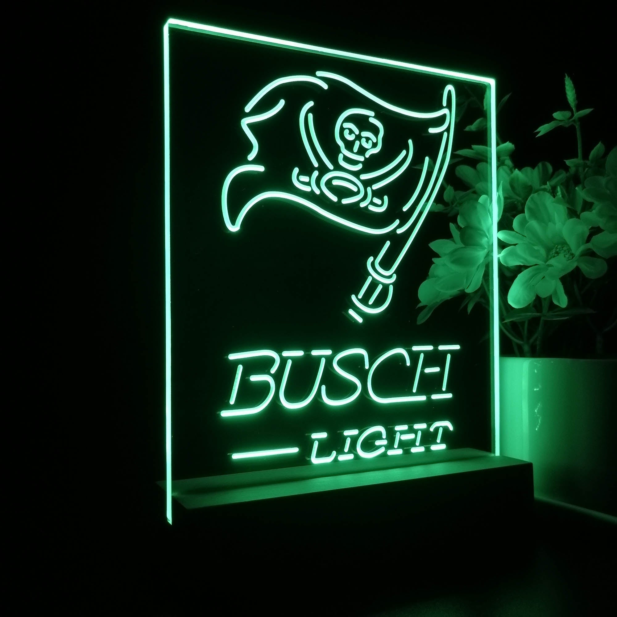 Tampa Bay Buccaneers Busch Light Neon Sign Pub Bar Lamp