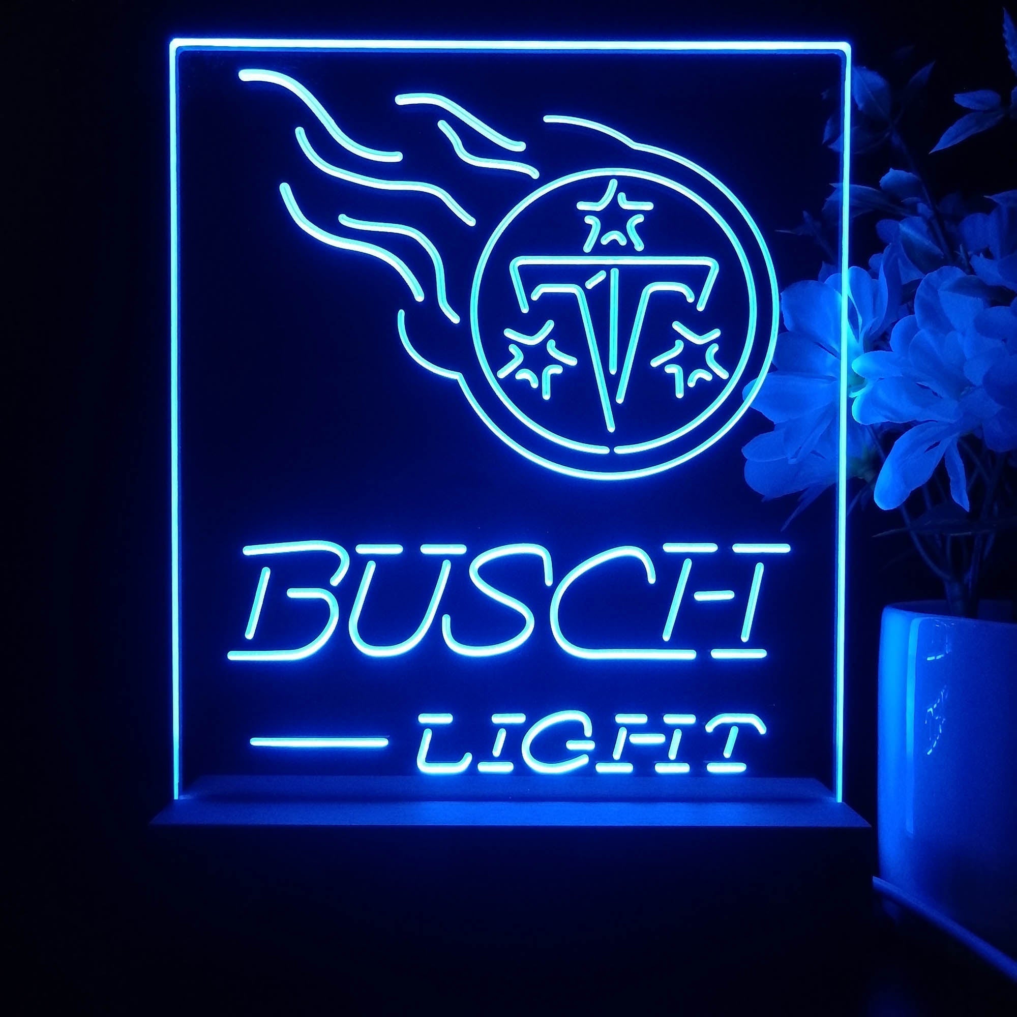 Tennessee Titans Busch Light Neon Sign Pub Bar Lamp