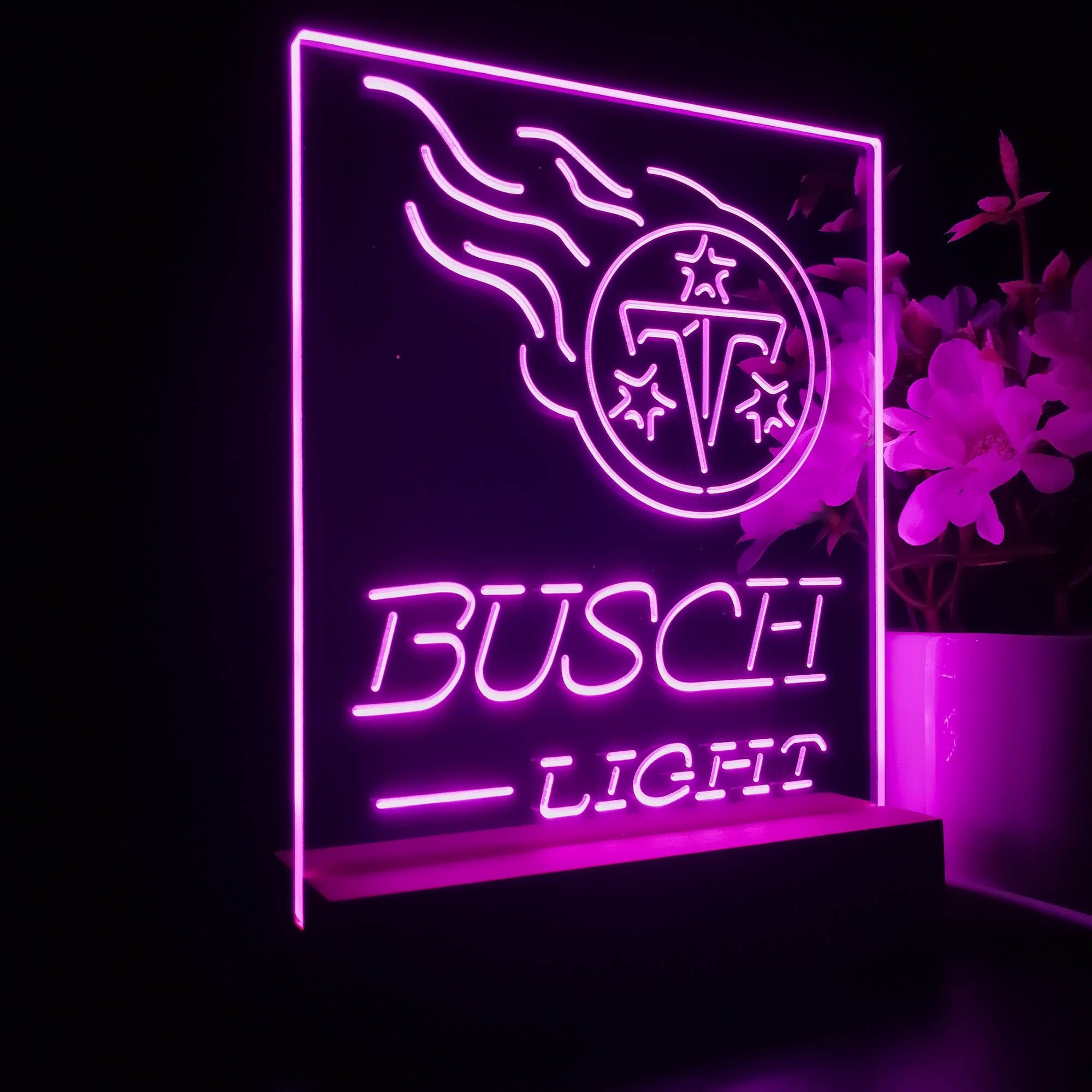 Tennessee Titans Busch Light Neon Sign Pub Bar Lamp