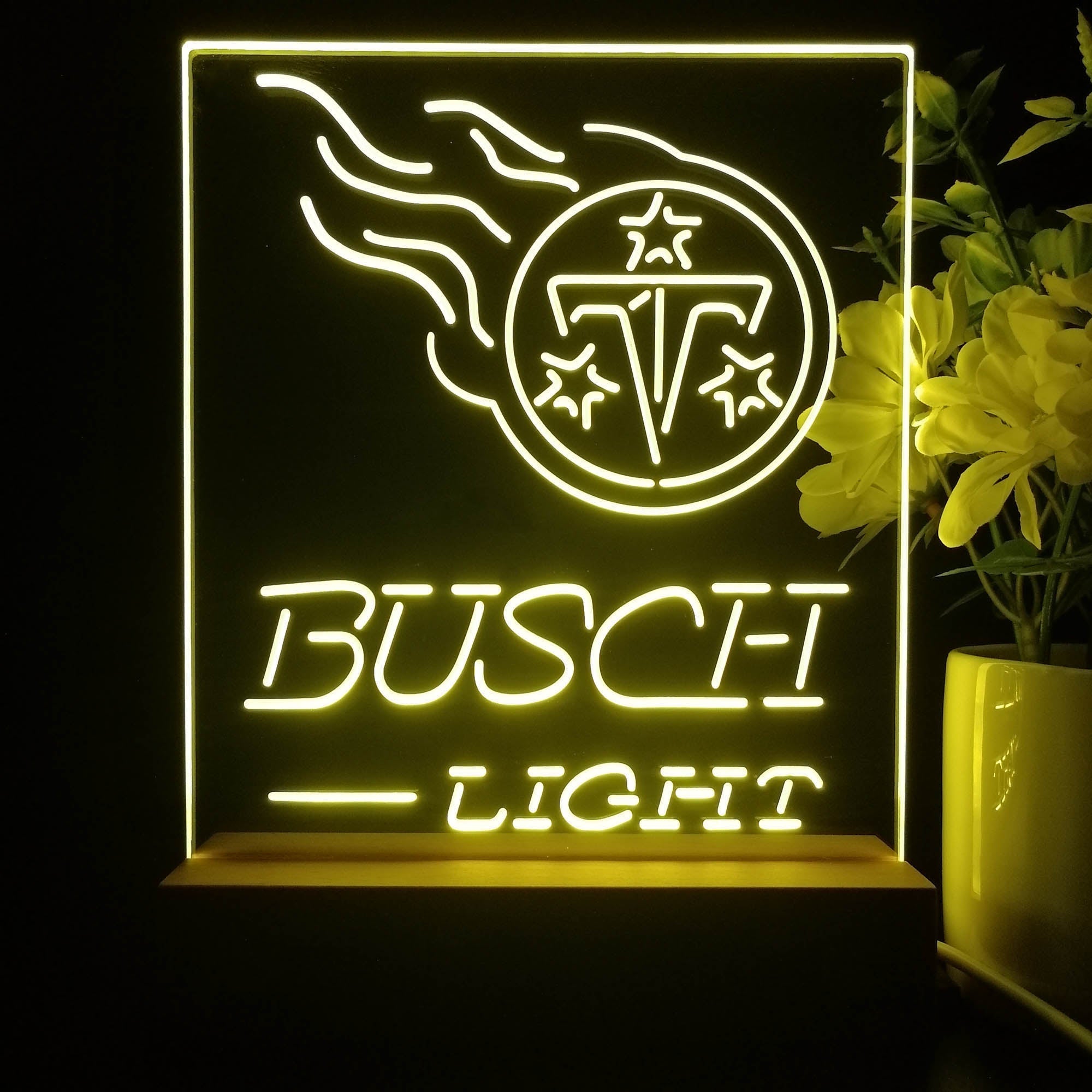 Tennessee Titans Busch Light Neon Sign Pub Bar Lamp