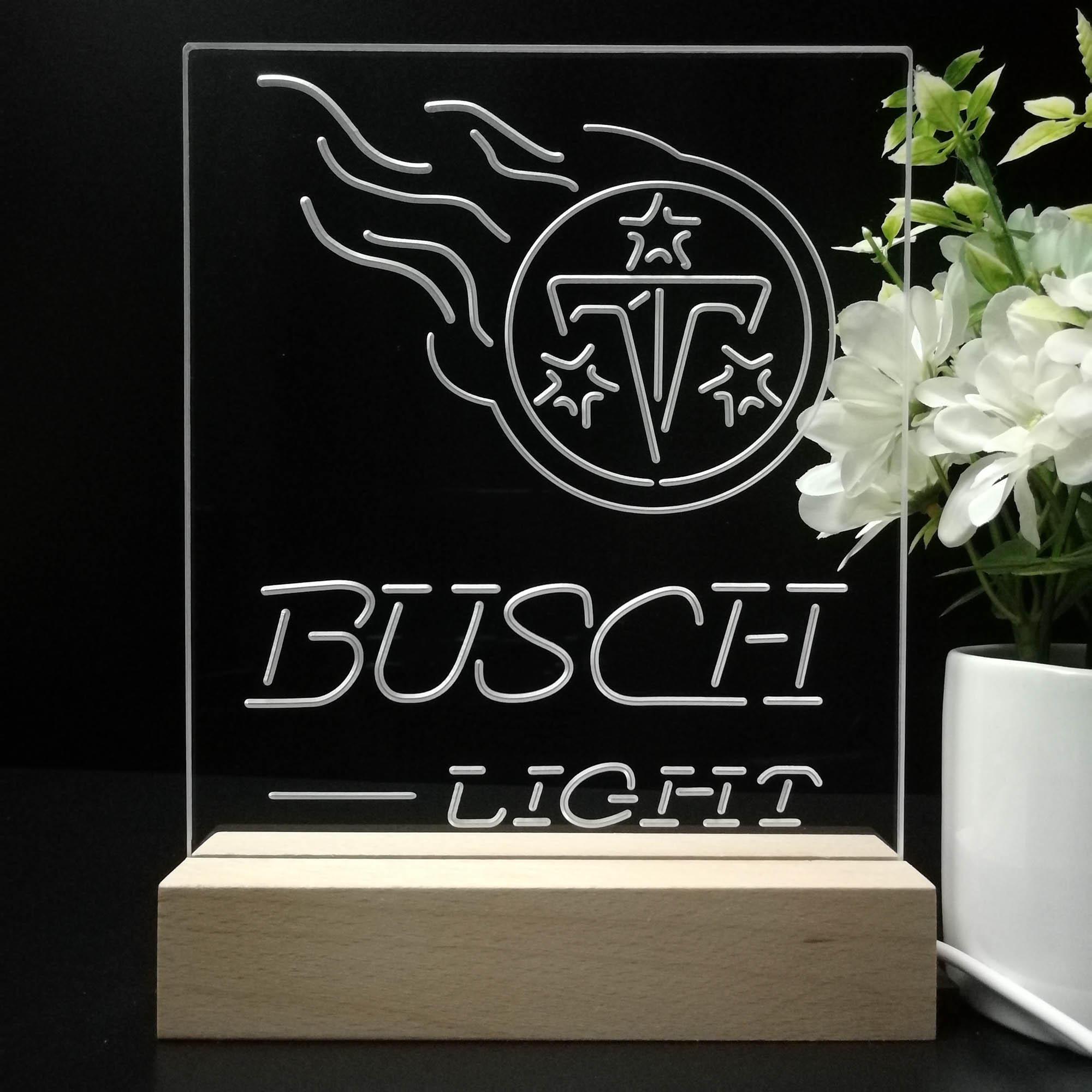 Tennessee Titans Busch Light Neon Sign Pub Bar Lamp