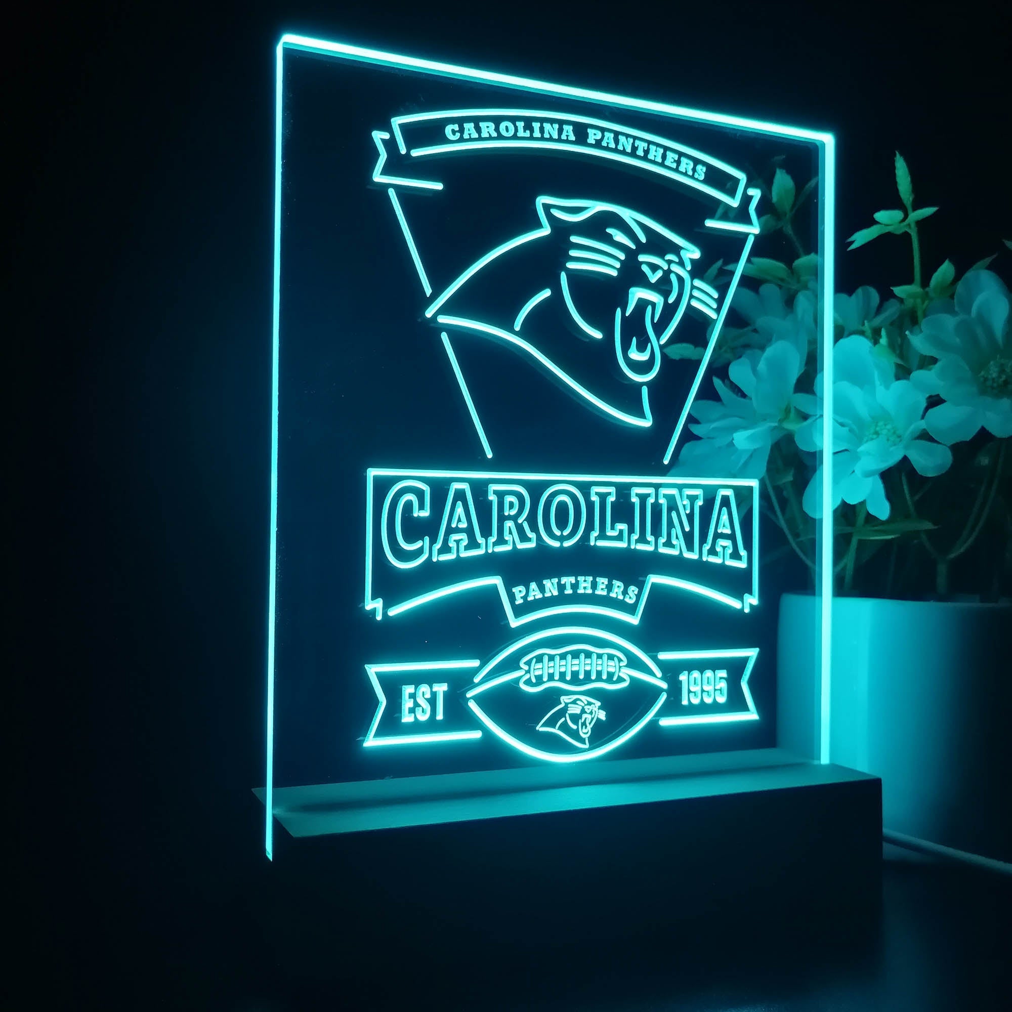 Carolina Panthers Souvenir Neon Sign Pub Bar Lamp